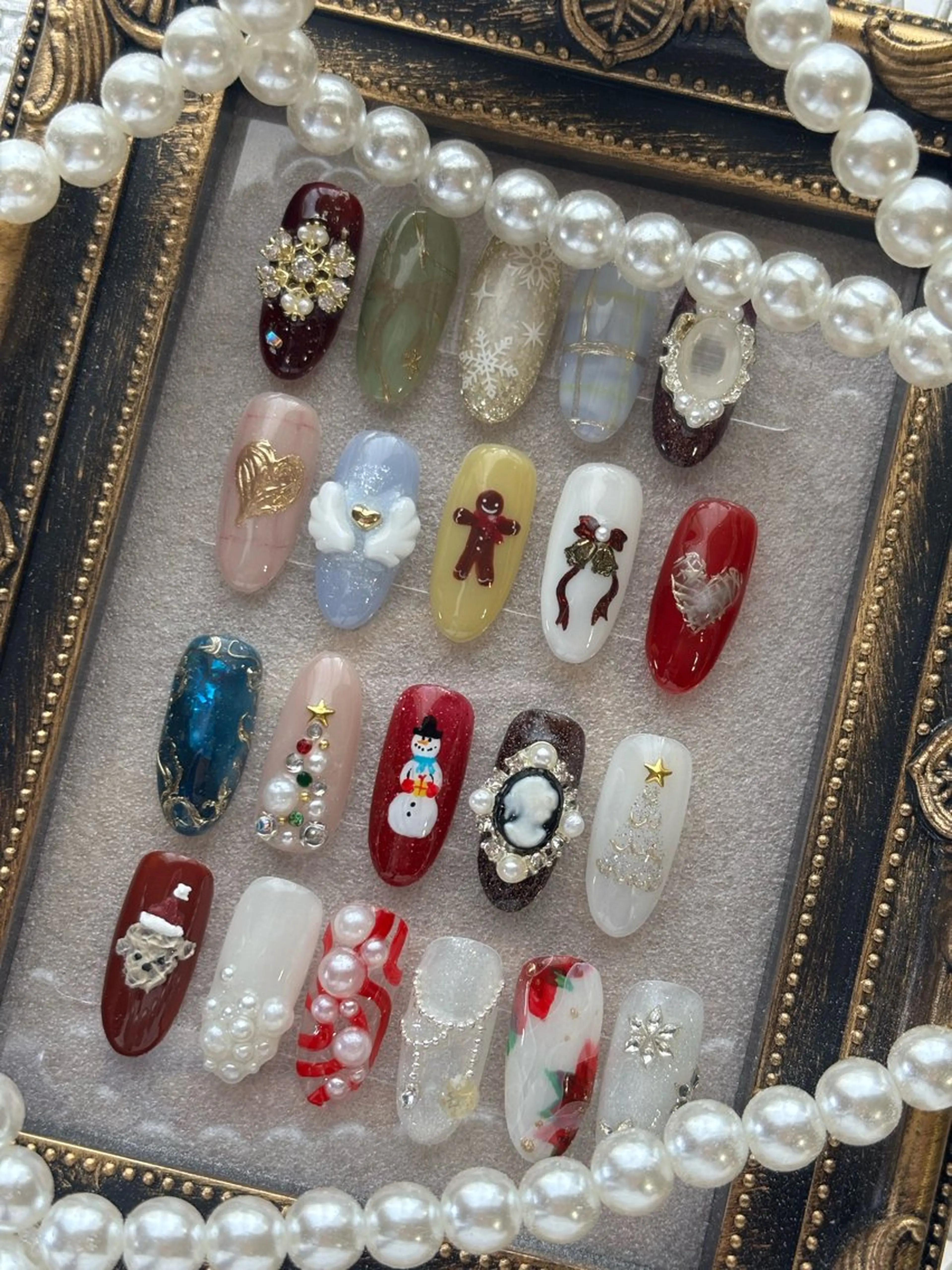 【🎄クリスマス/年末年始⛩️】5本アート+5本ワンカラー¥7000→5500/マグネット,フラッシュ選べます!の写真