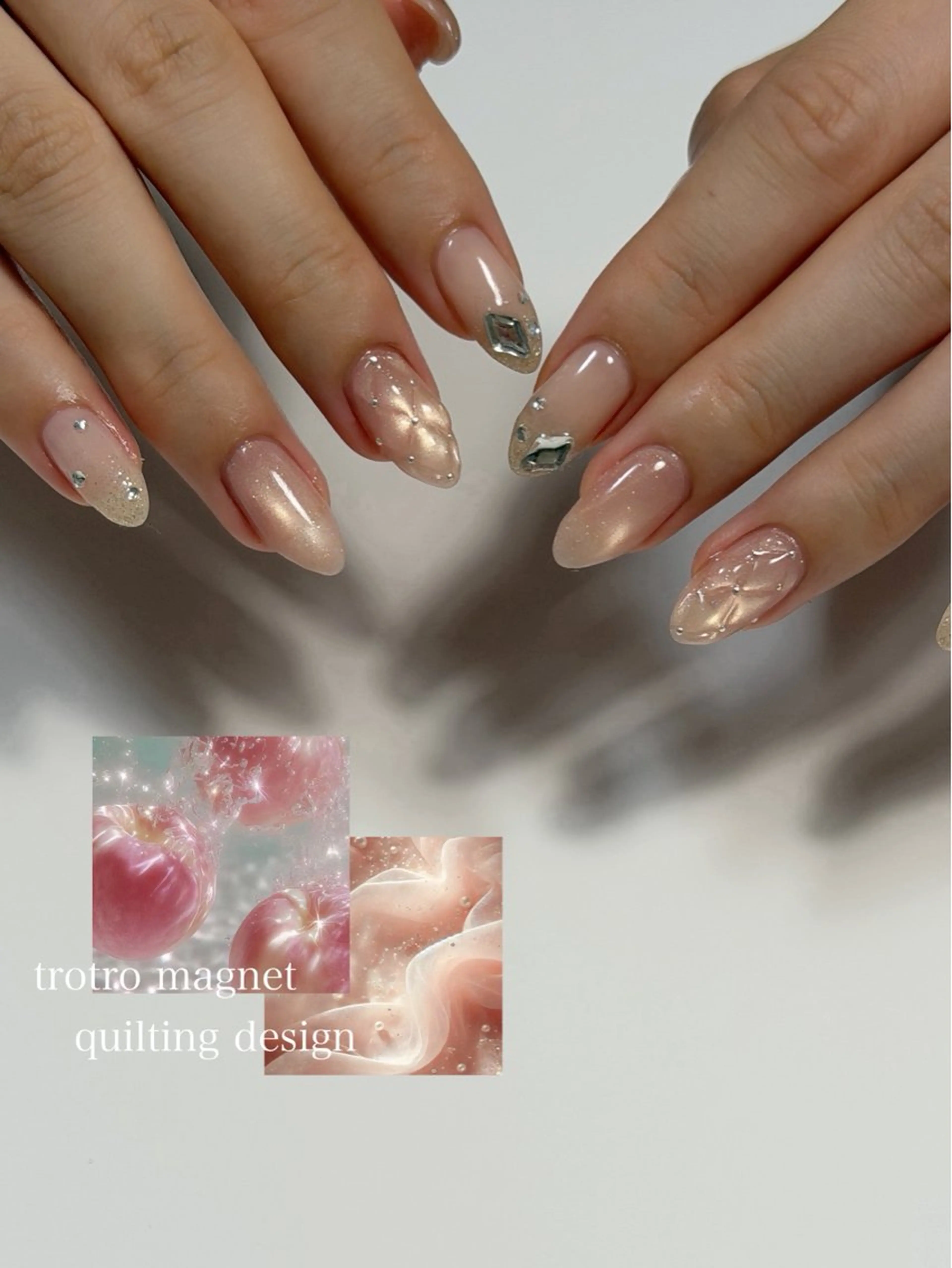 ネイル マグネットネイル 持ち込み ハンドネイル Mille ネイリスト千春のネイルデザイン