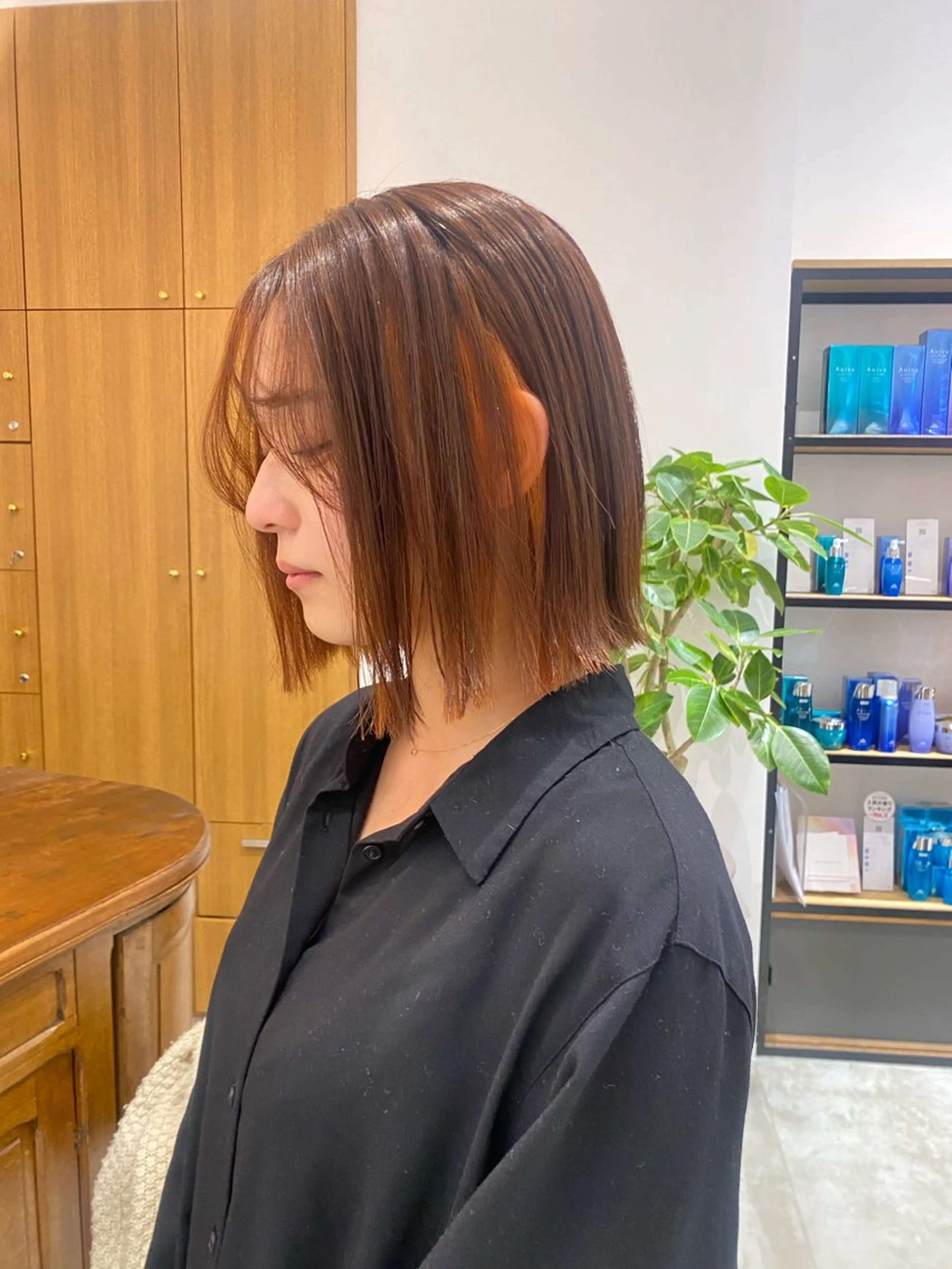 ショート カラー ブリーチ オレンジ 藤村 雄大のヘアスタイル