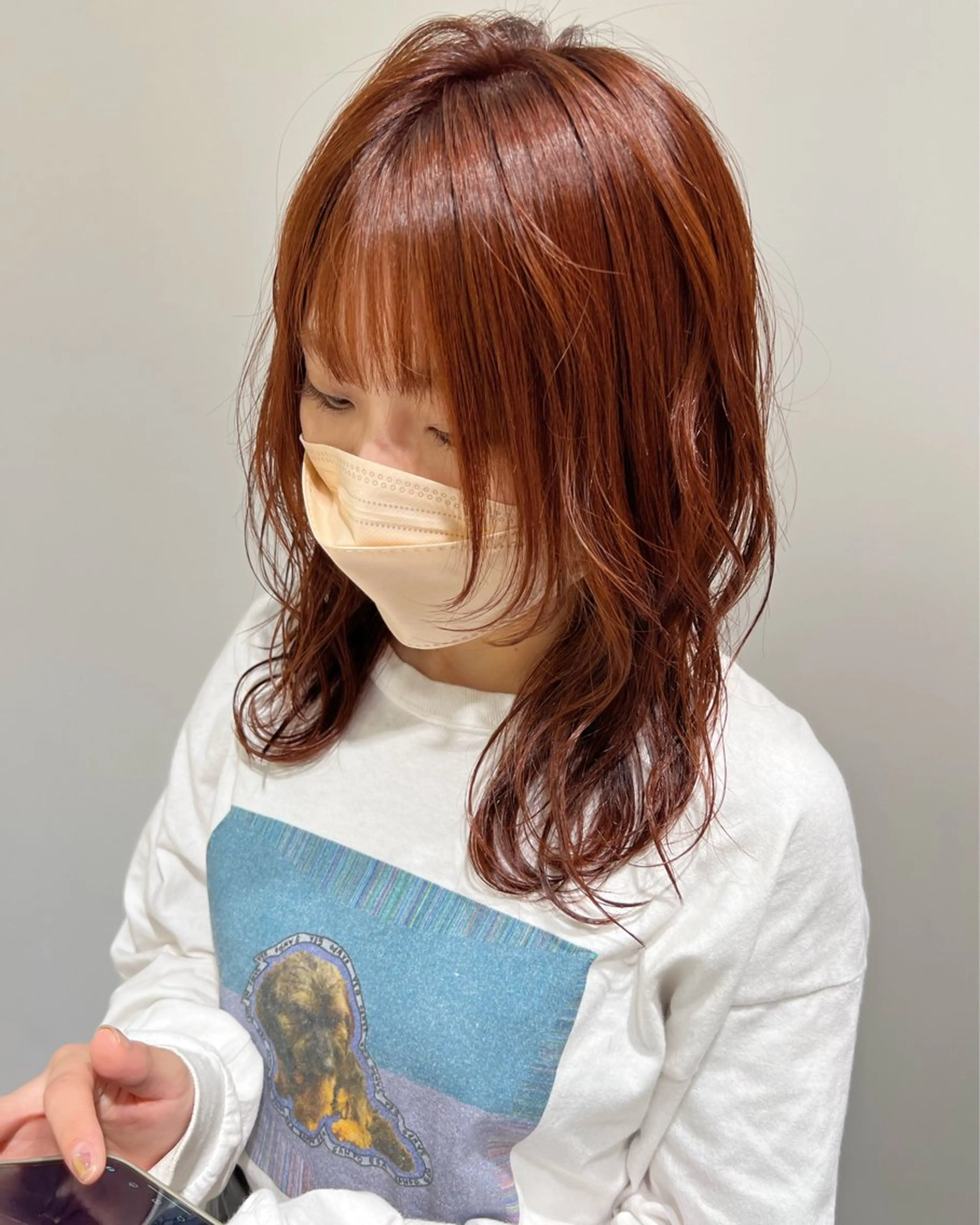 推しへの愛は隠せない🫣　ブリーチを使わなくても推しのカラーを使って推し活できます！　カラー(ブリーチなし)＋ケアコースの写真