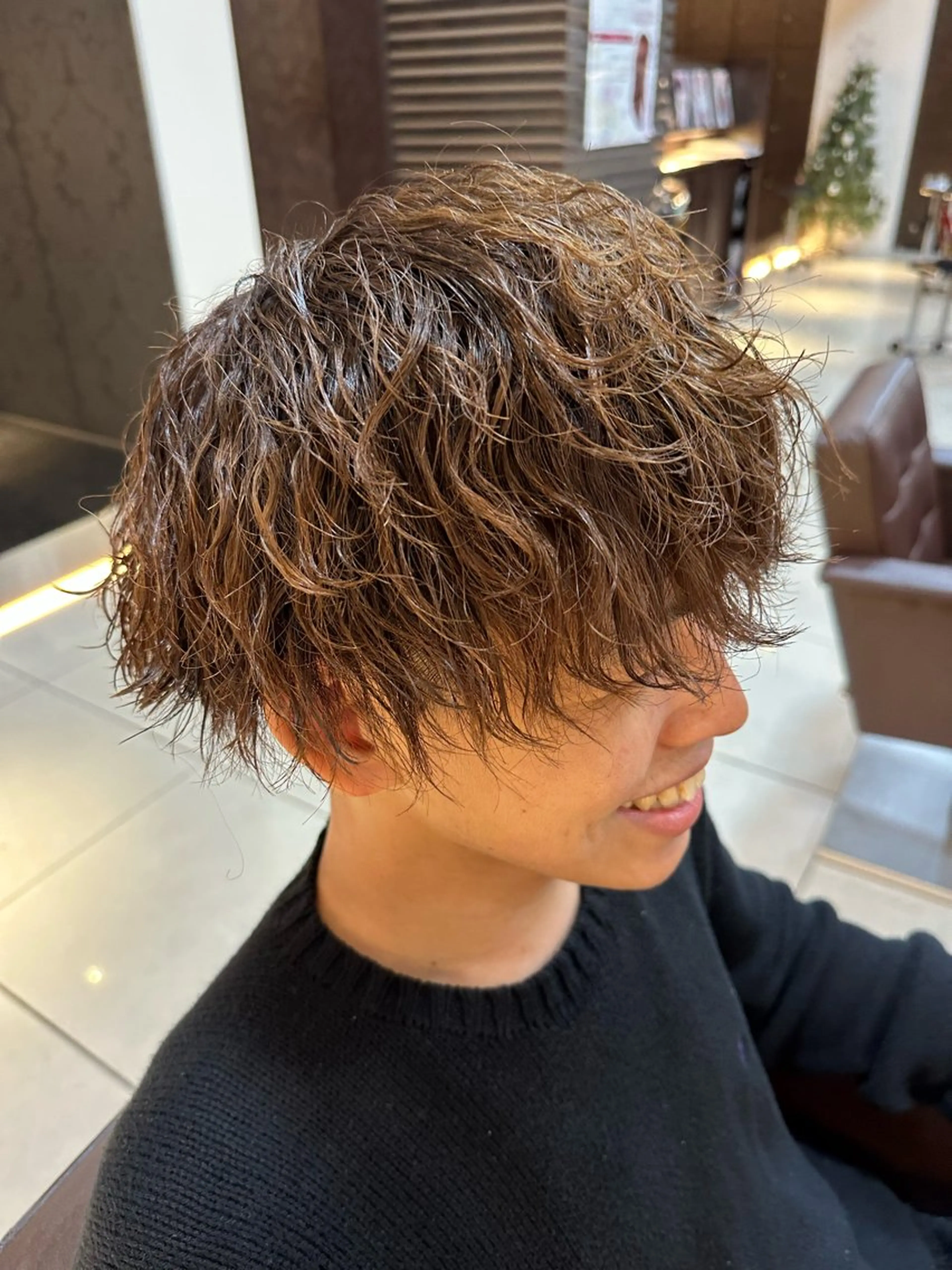 カラー パーマ メンズ メンズパーマ 海外風パーマ 健人のヘアスタイル