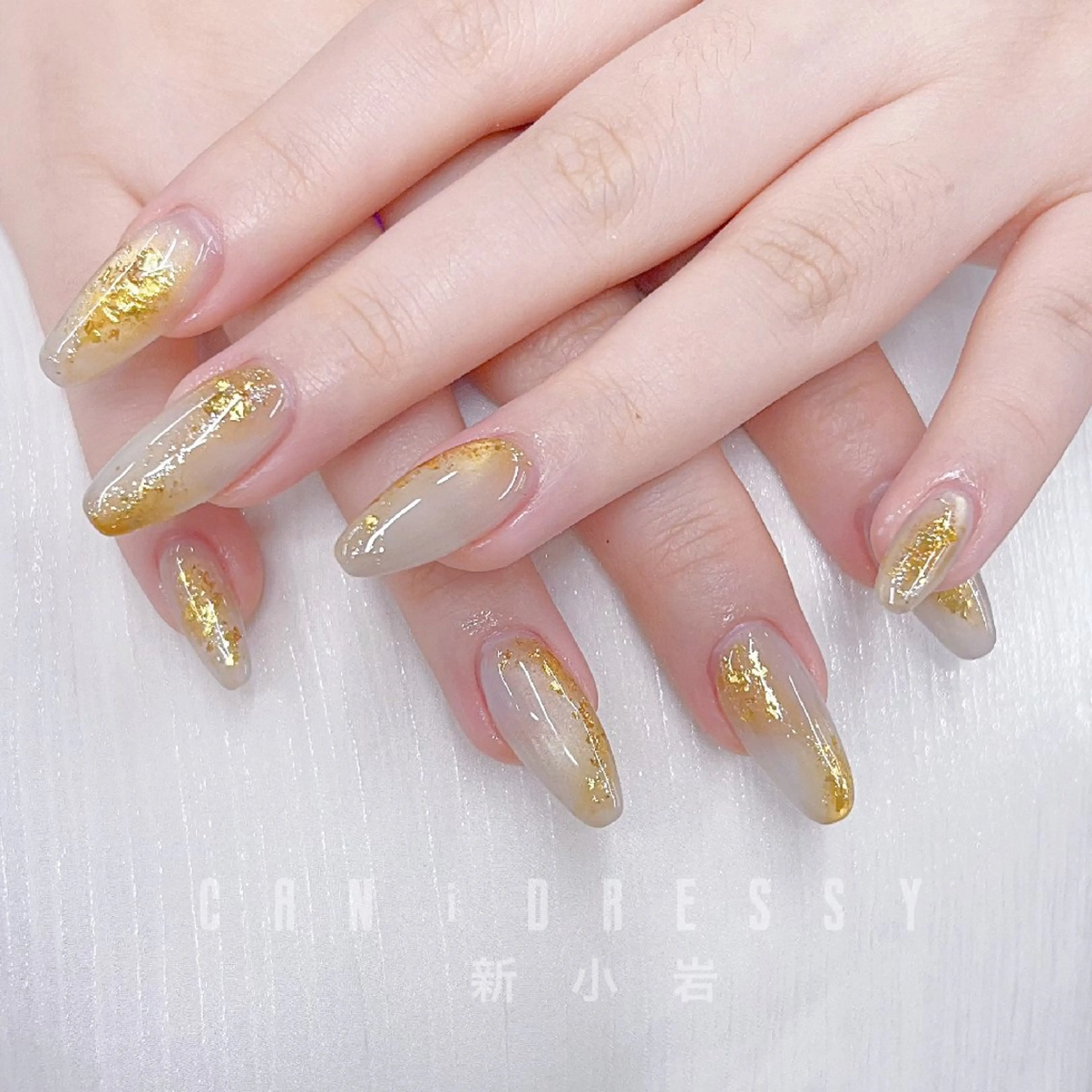 ネイル 長さ出し ニュアンスネイル キャンアイドレッシー 新小岩のネイルデザイン