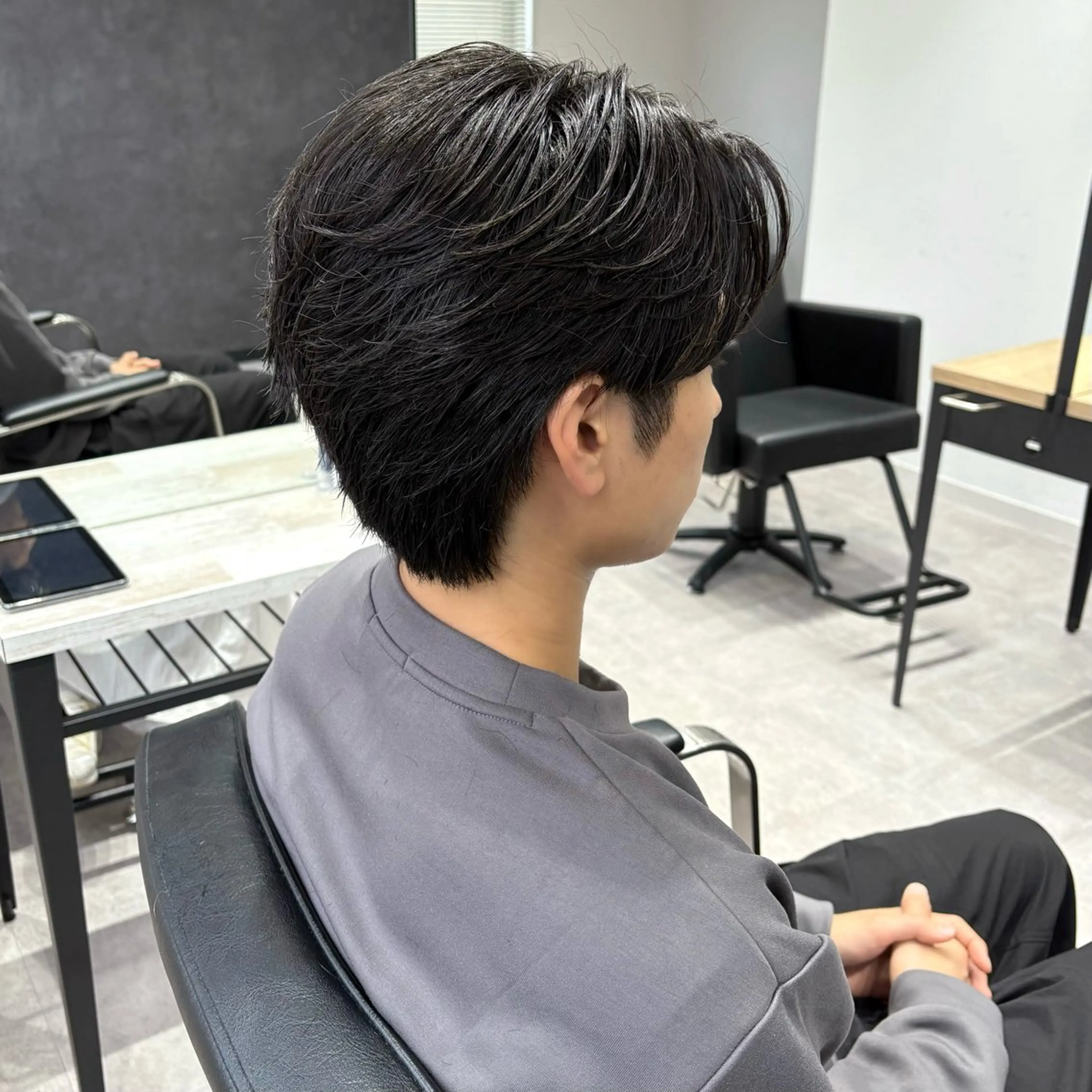 ショート メンズ センターパート メンズパーマ カット 浜松/メンズサロン/ Yuna🐈‍⬛🫧のヘアスタイル