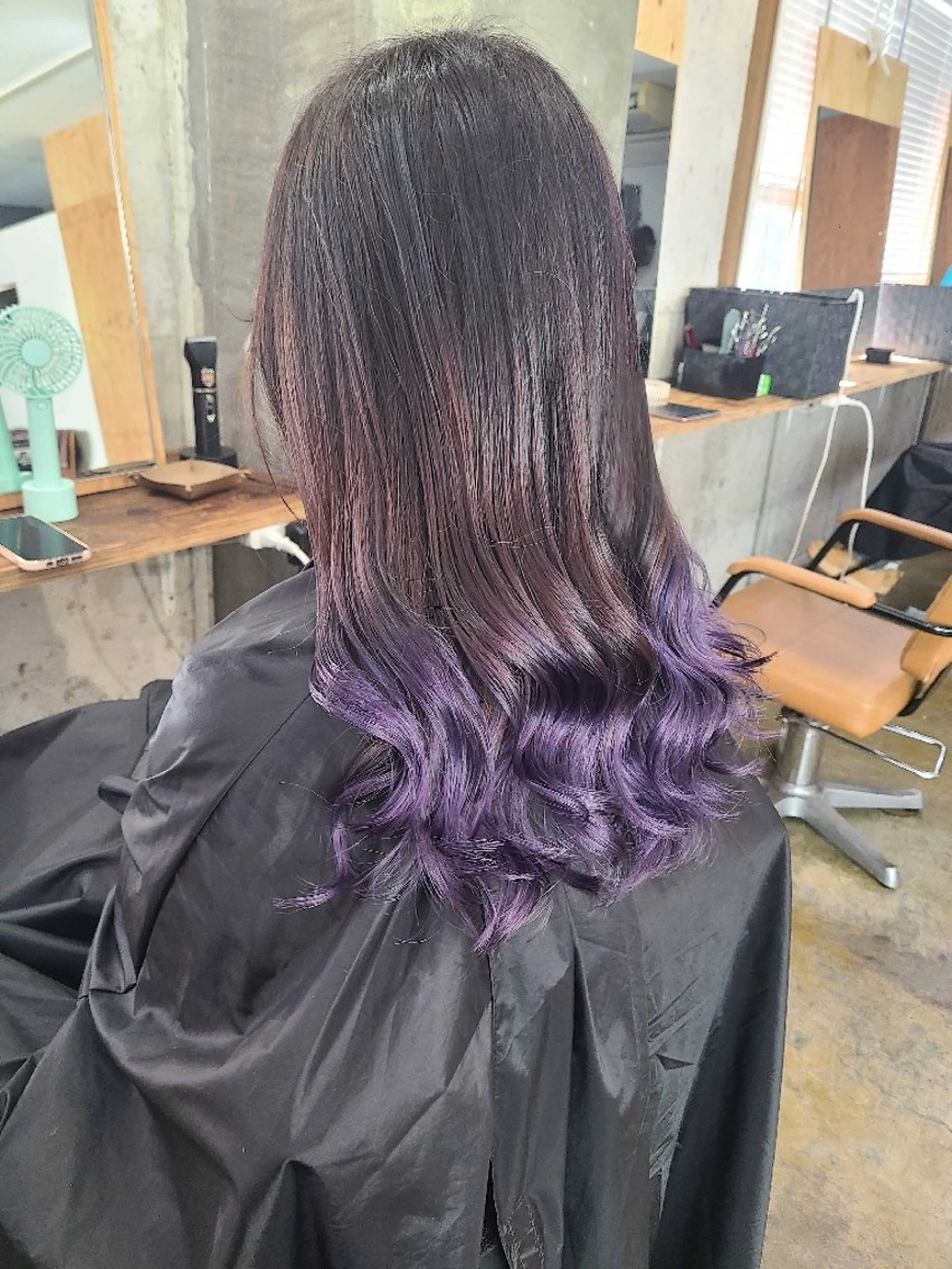 セミロング カラー ブリーチ グラデーションカラー ラベンダーカラー パープルカラー バイオレットカラー カット ヘアカラー トリートメント 🔳髪質改善🔳 岡本陽のヘアスタイル