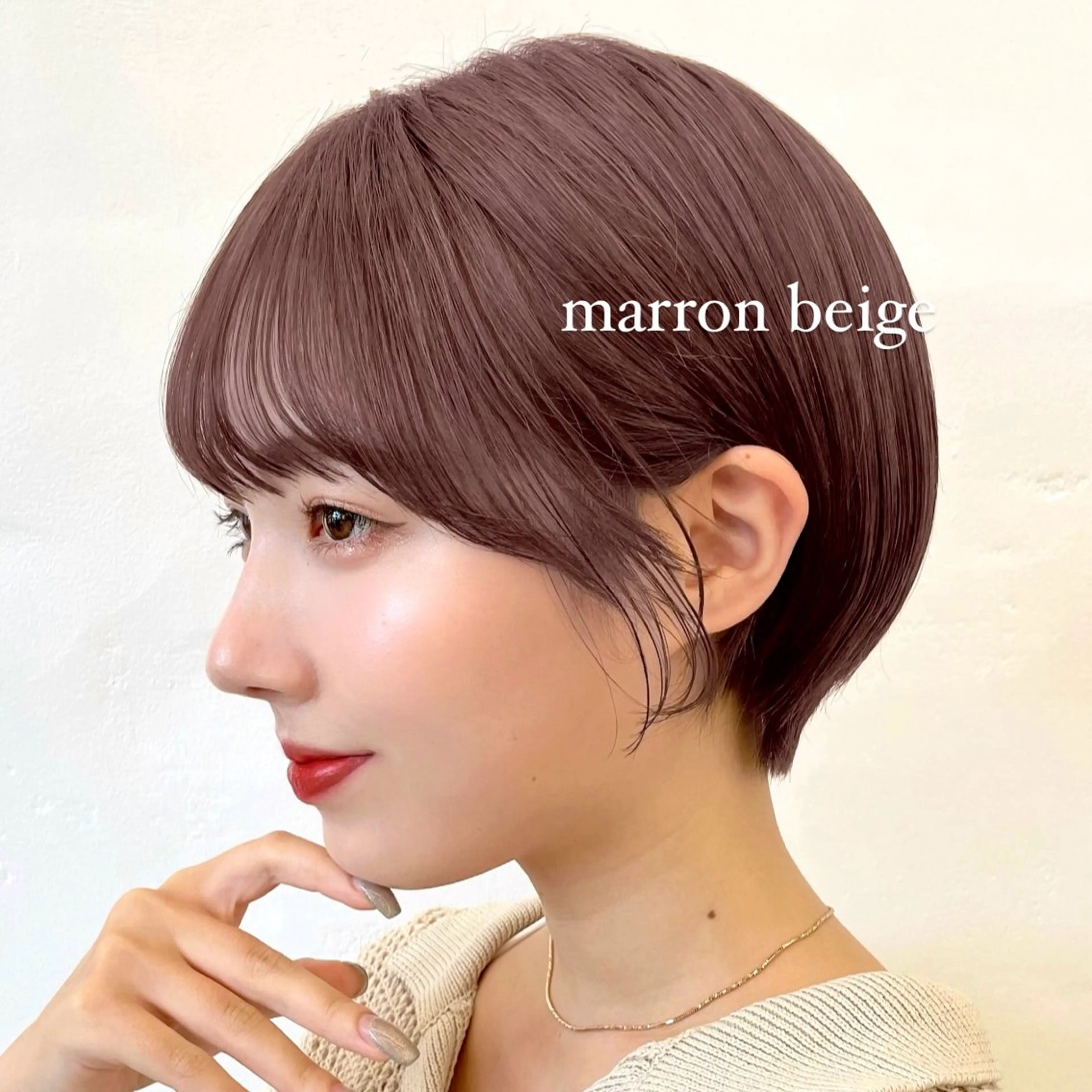 ショート カラー ヘアアレンジ ベージュカラー ブリーチ ボブ/レイヤー/ 艶髪/HANA💗のヘアスタイル