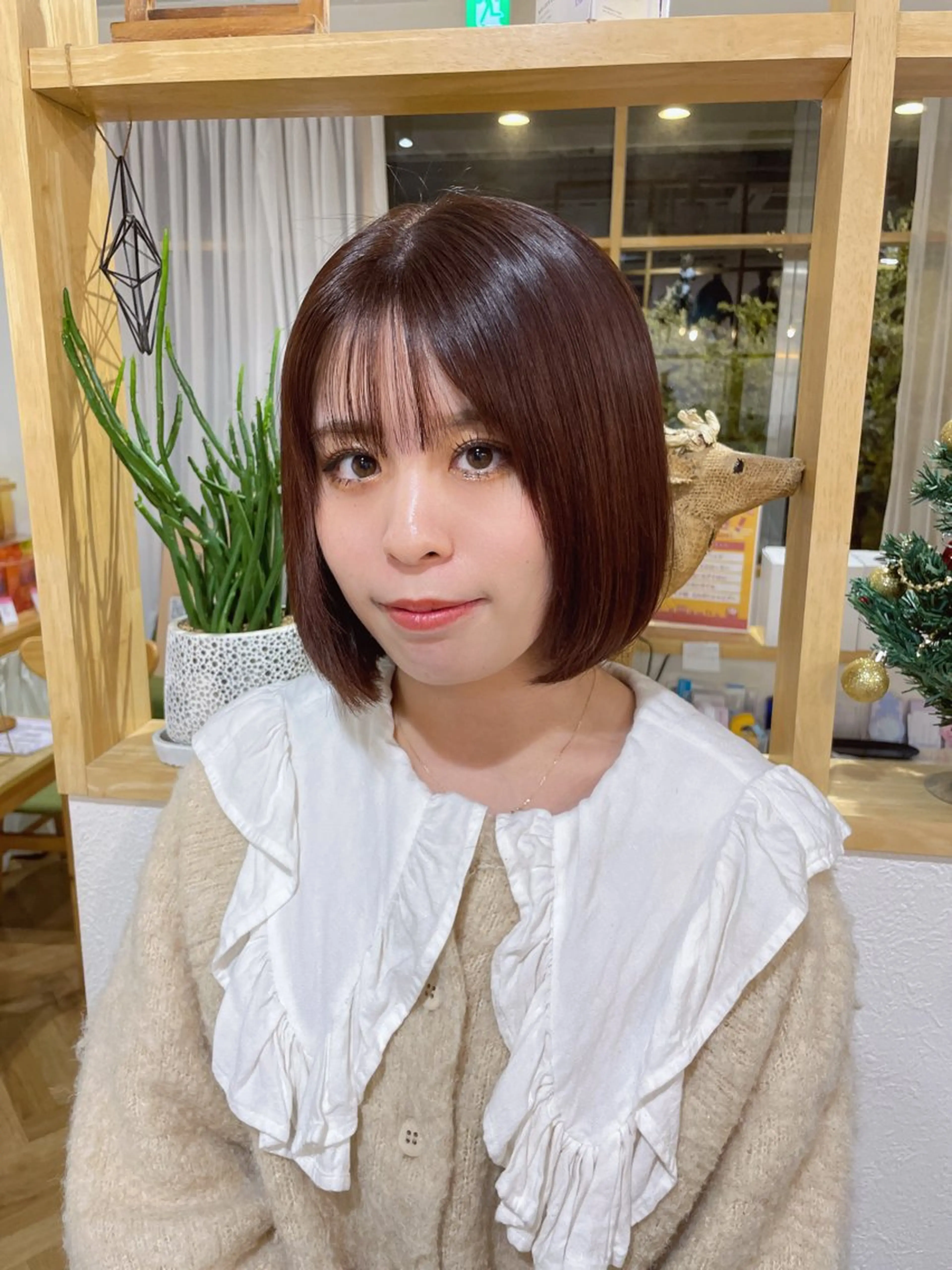 ショート チョコレートブラウン ヘアカラー merc.🐰澤田 凜のヘアスタイル