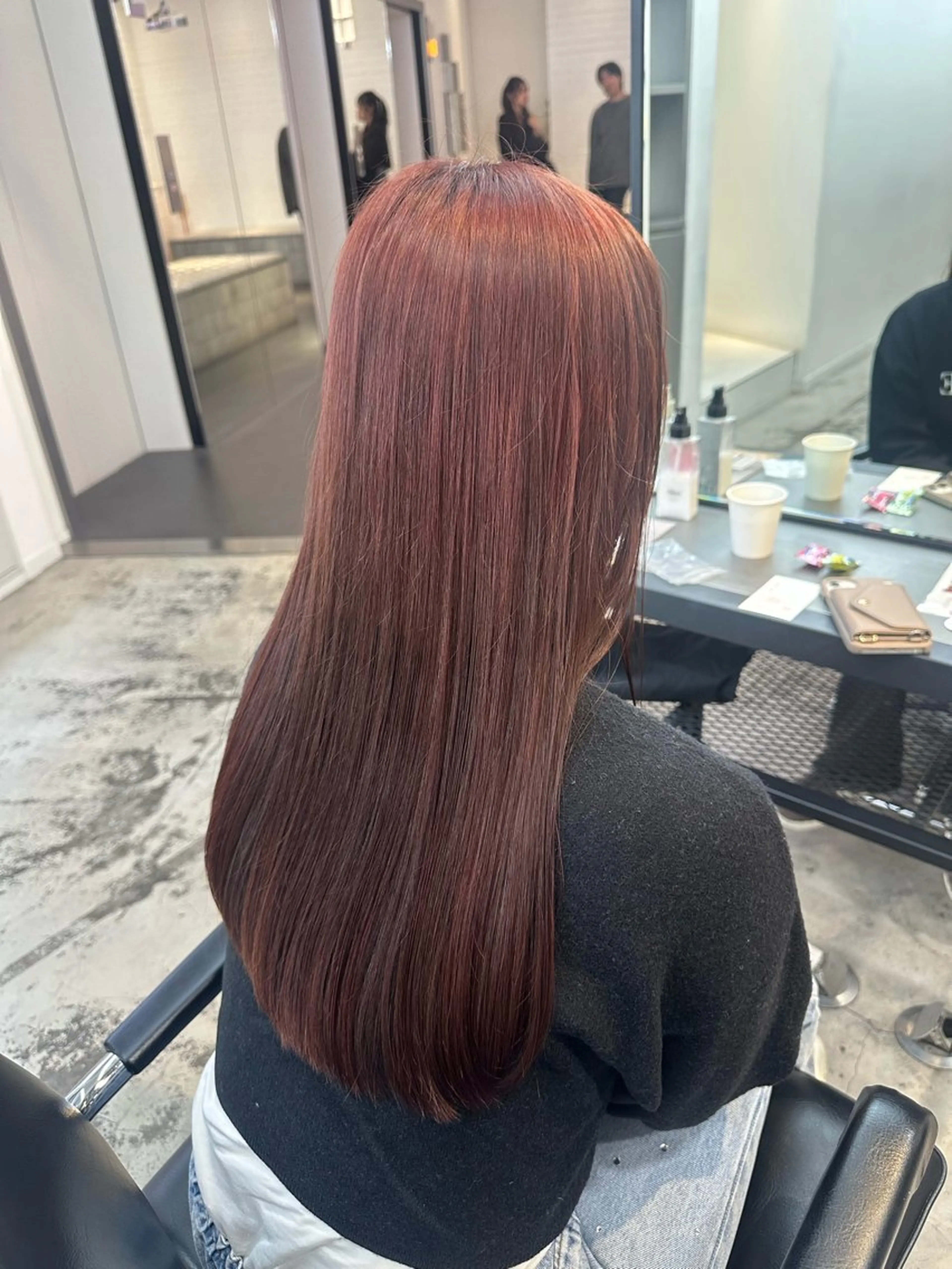 ミディアム カラー パーマ ヘアアレンジ ヘアカラー トリートメント 暖色💖ツヤ髪💖 masae🌼のヘアスタイル