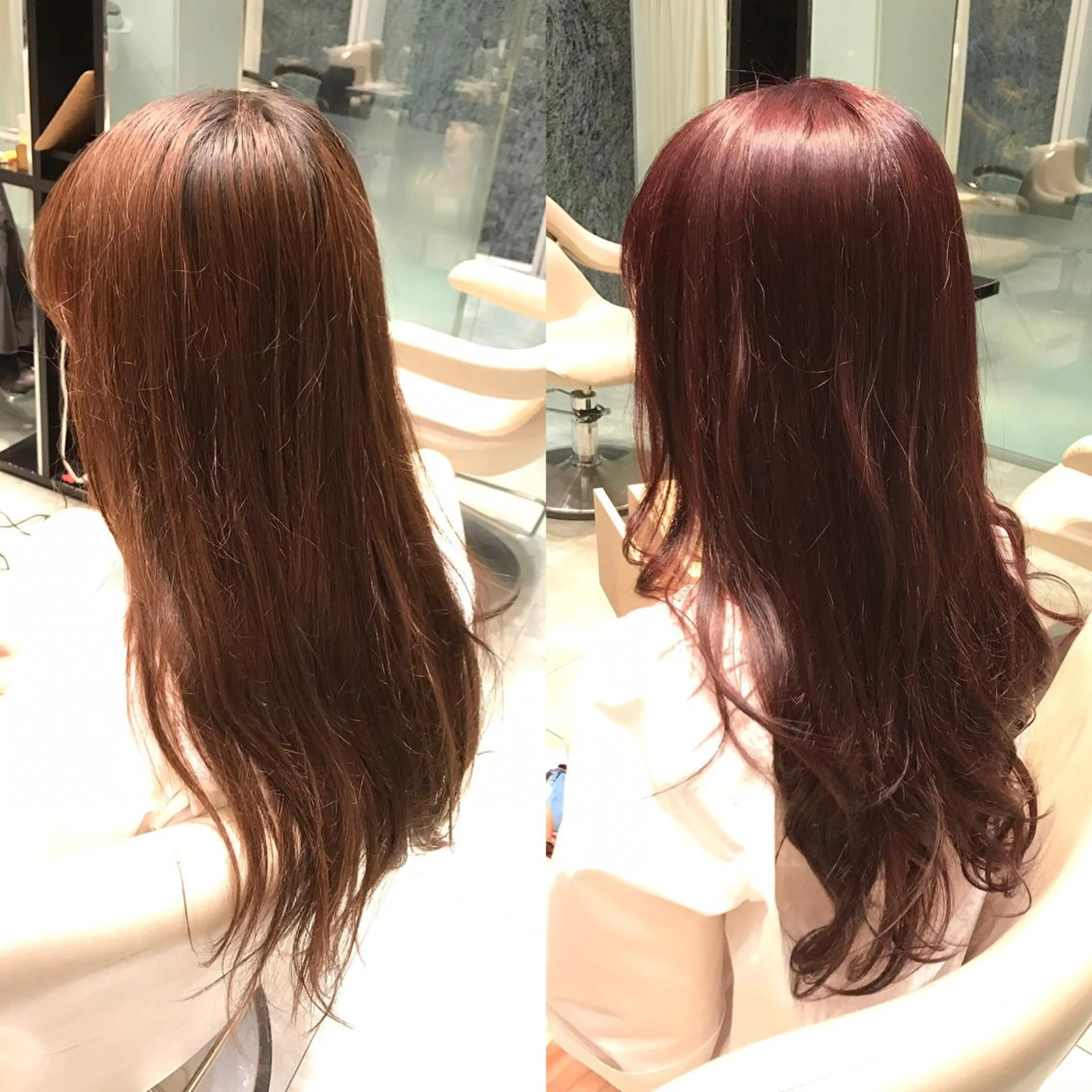 ロング カラー ヘアアレンジ ブラウンカラー ピンクカラー ピンクブラウン Re:ta KANZOのヘアスタイル