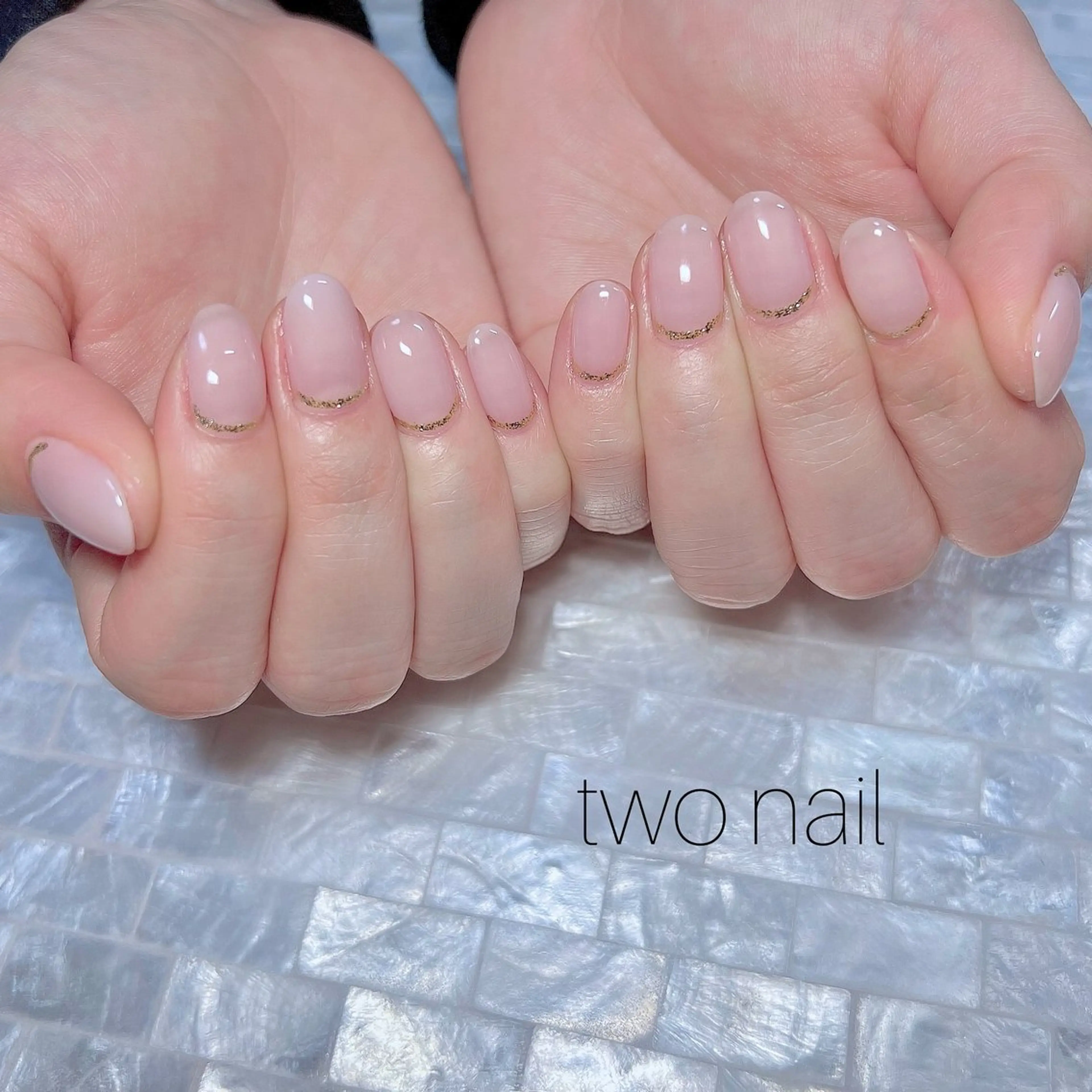 ネイル ネイルチップ ホワイト ハンドネイル two nailのネイルデザイン