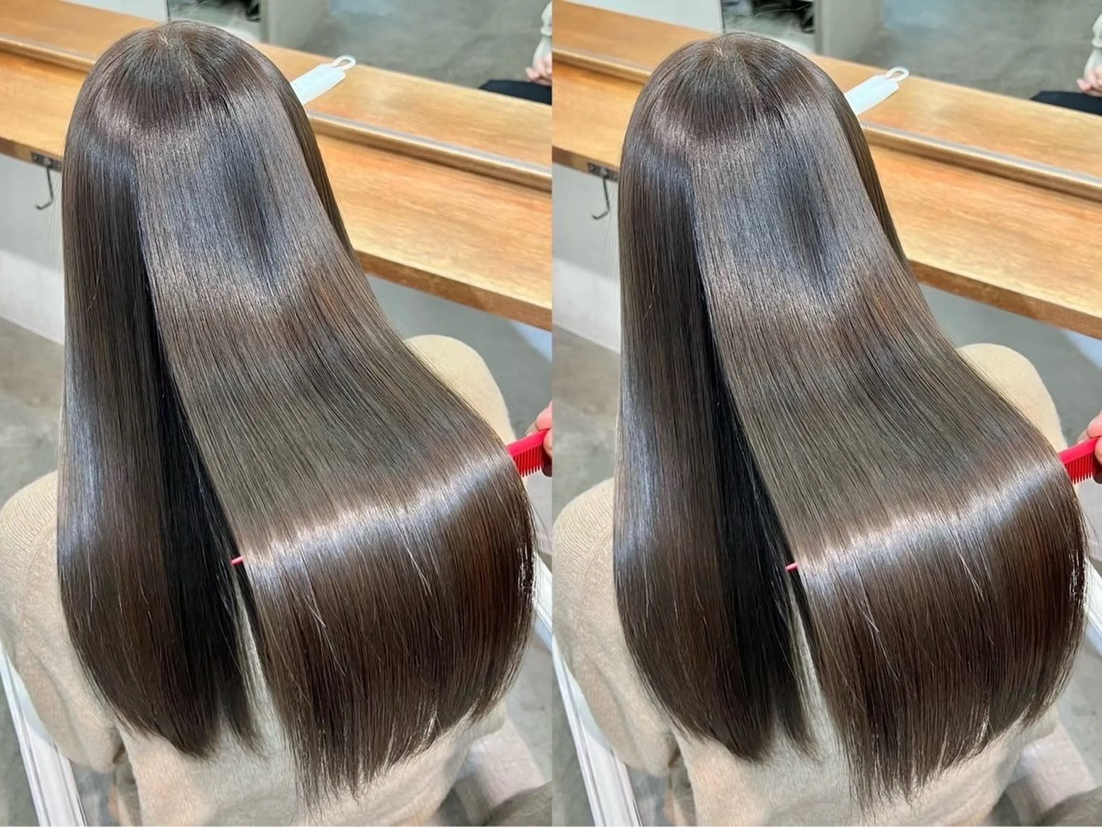 ロング カット 縮毛矯正 むっち〜/ケアカラー /似合わせcutのヘアスタイル