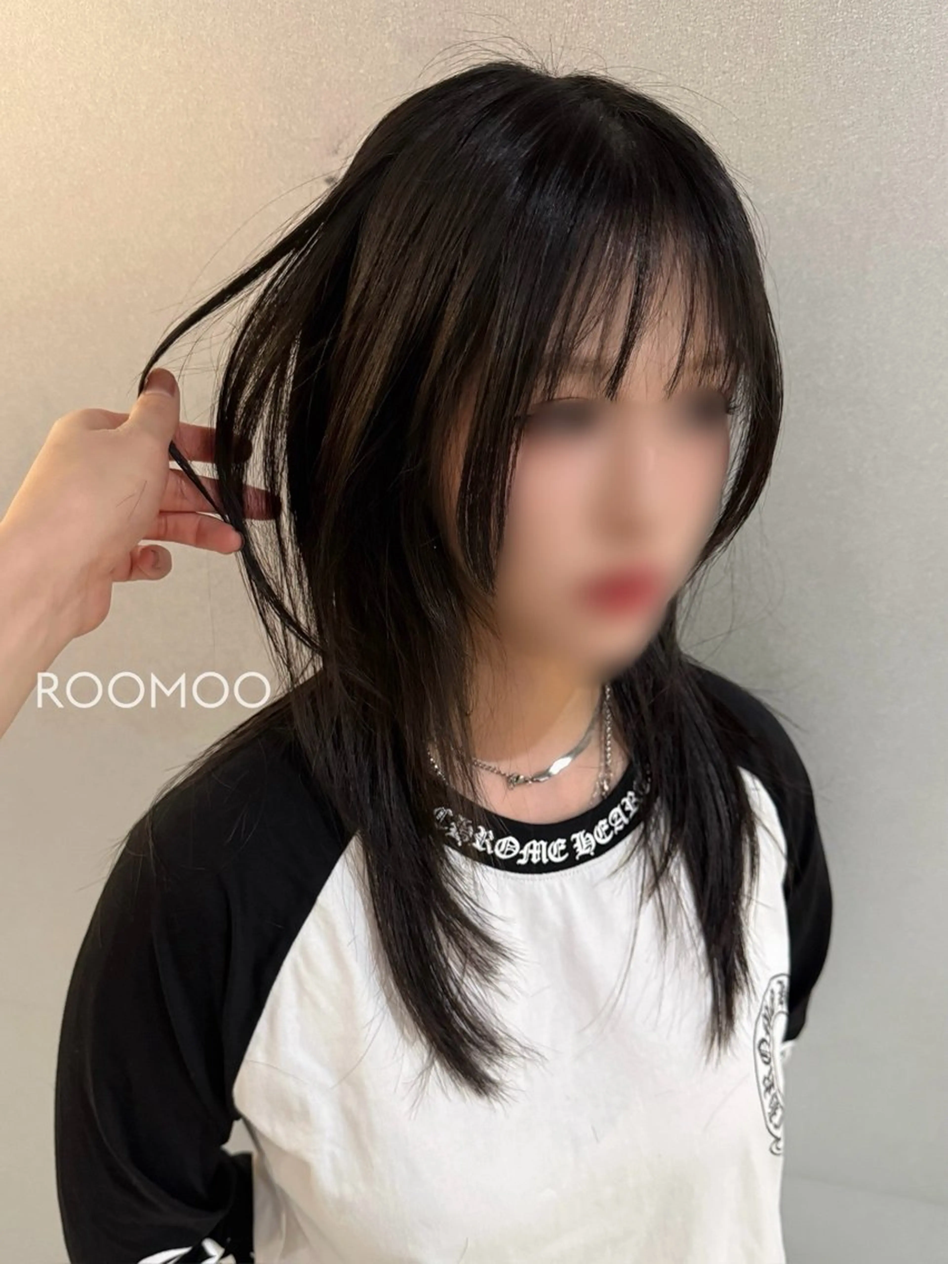 ロング レイヤーカット ロング 韓国リアルハッシュ レイヤーカットのヘアスタイル