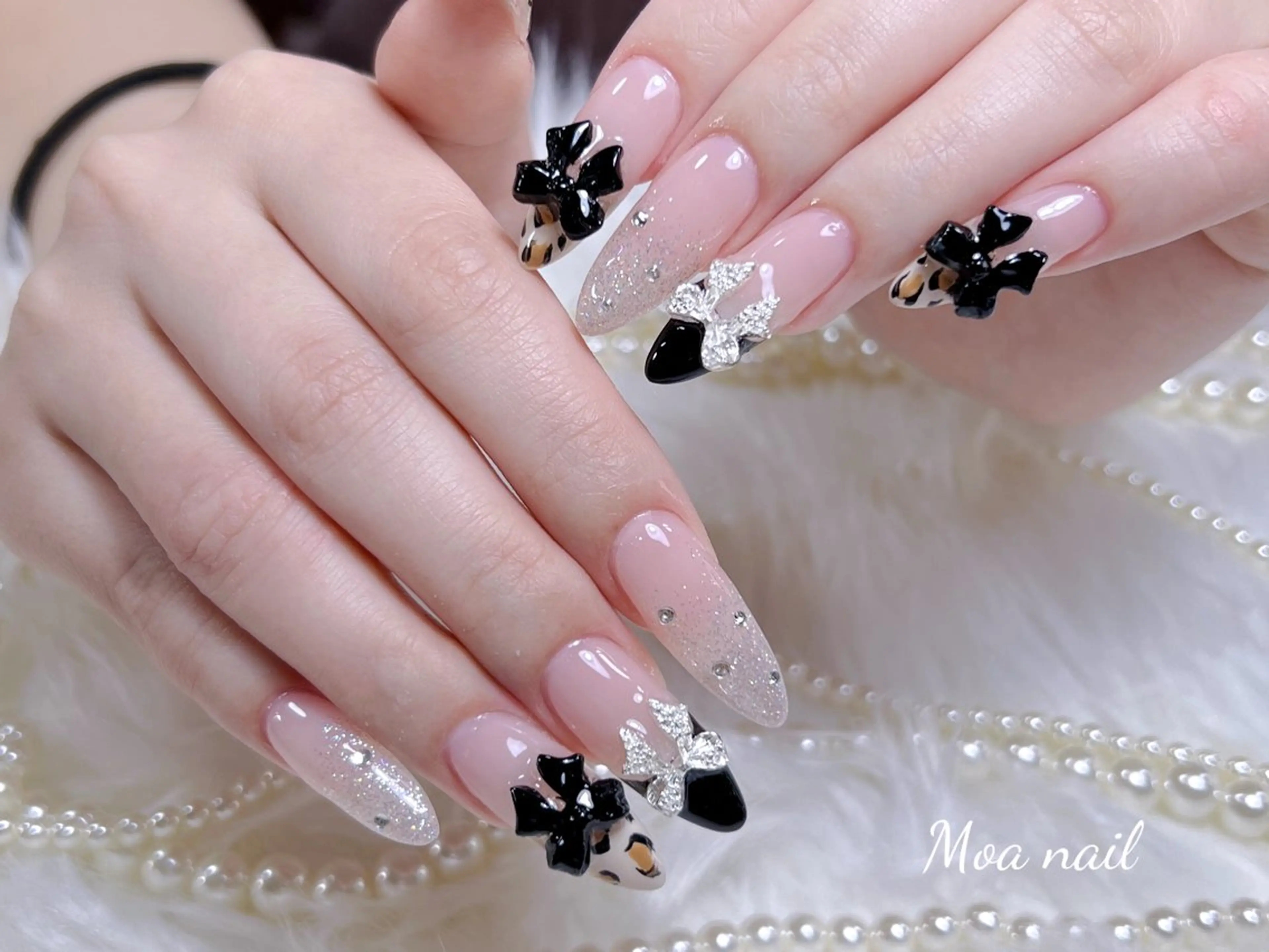 ネイル 長さ出し スカルプネイル ワンホンネイル ハンドネイル Moa nailのネイルデザイン