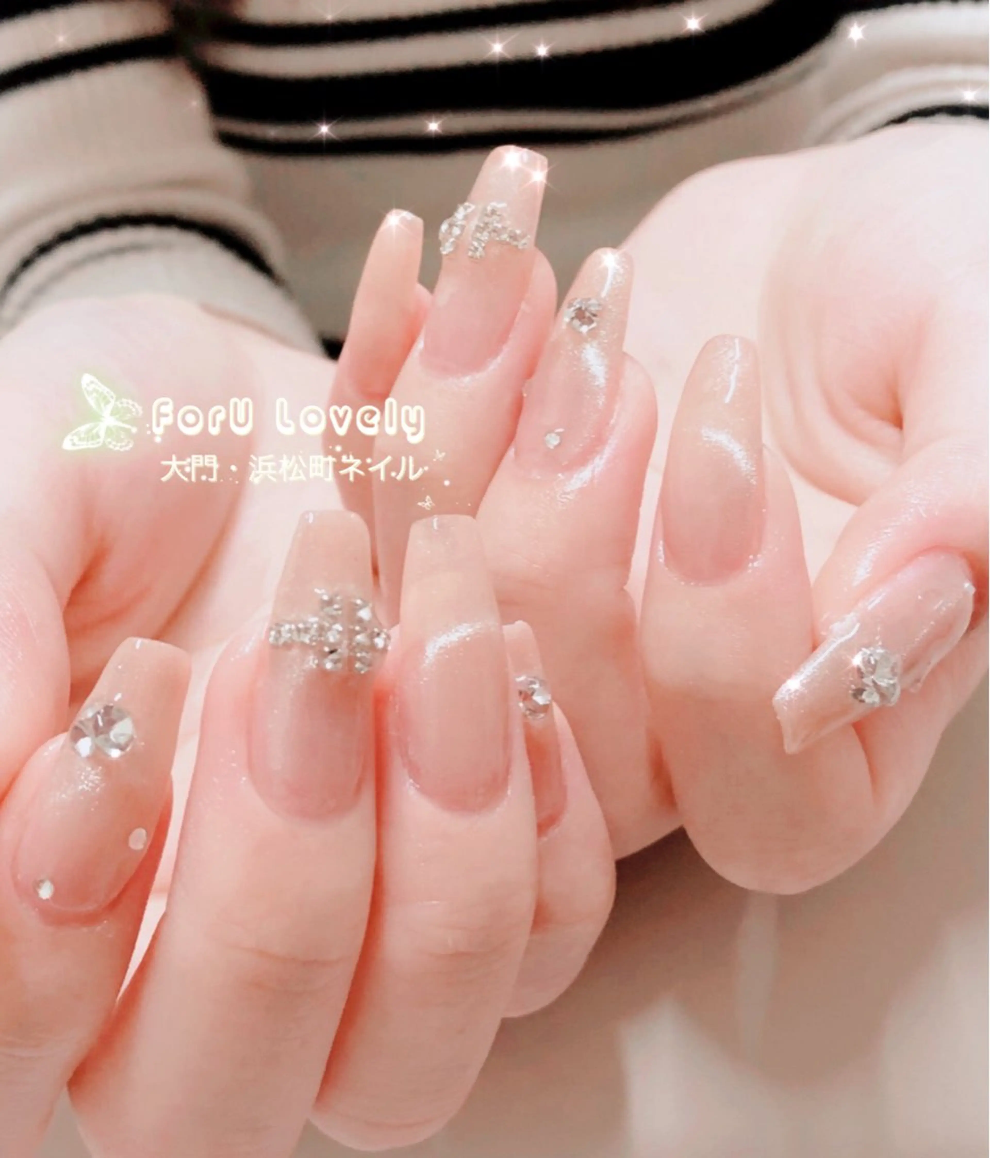 ネイル フレンチネイル 持ち込み ピンク スカルプネイル バレンタイン ハンドネイル 大門浜松町 ネイルのネイルデザイン