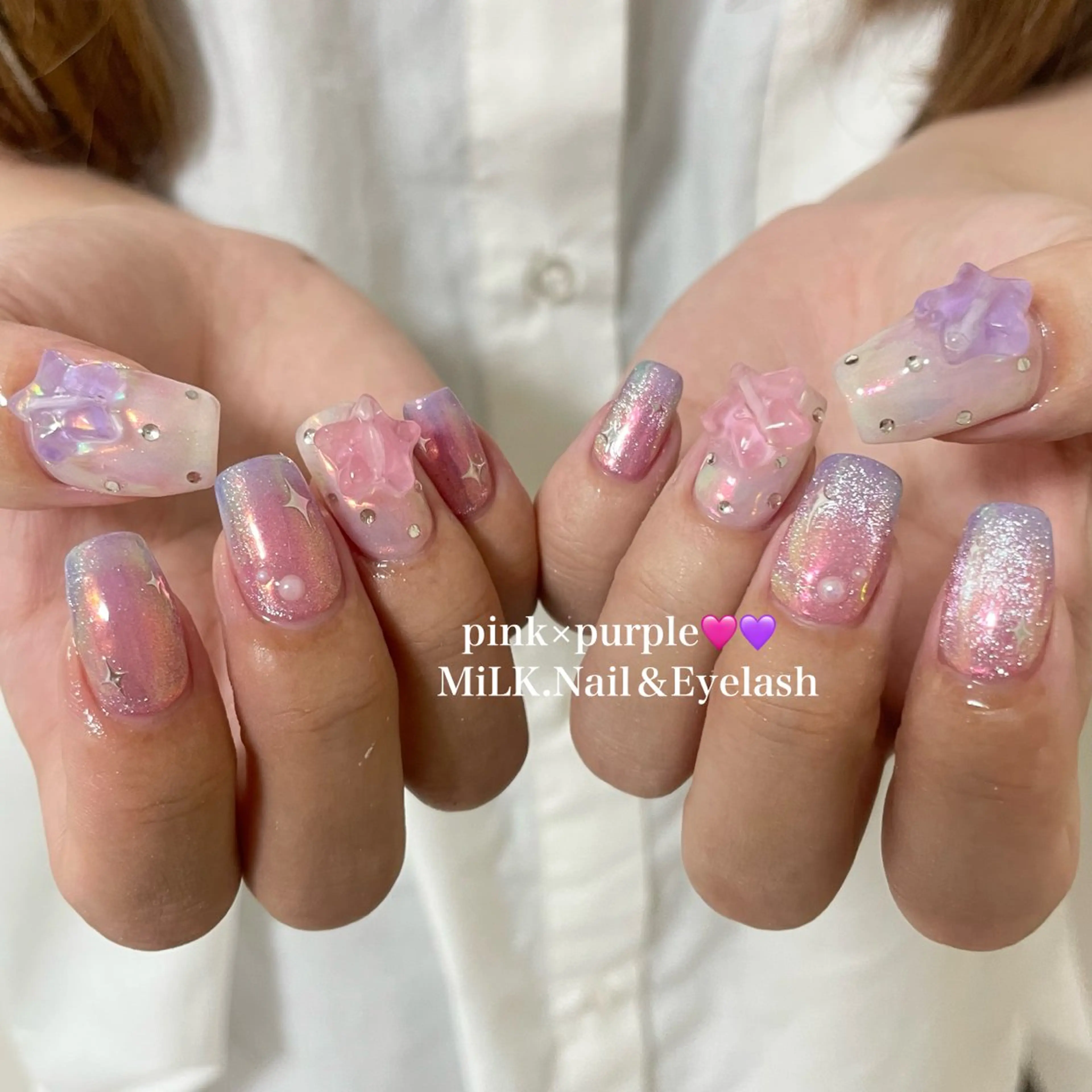 ネイル 持ち込み ハンドネイル MiLK.   Nail&Eyelash所属・MiLK. wakaのマツエク・マツパデザイン