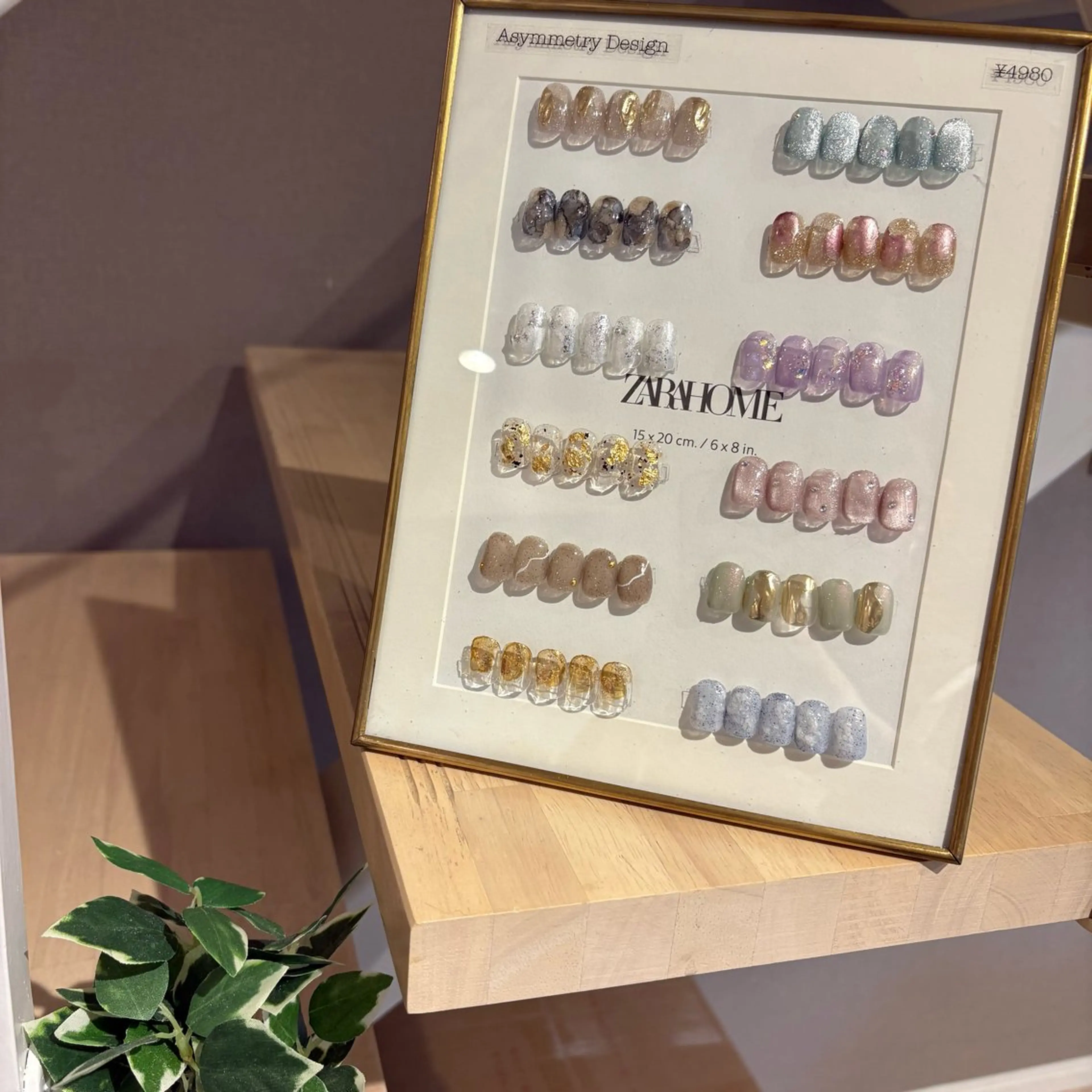 🩵〈オフなし〉アシメデザイン　ネイル🤍の写真