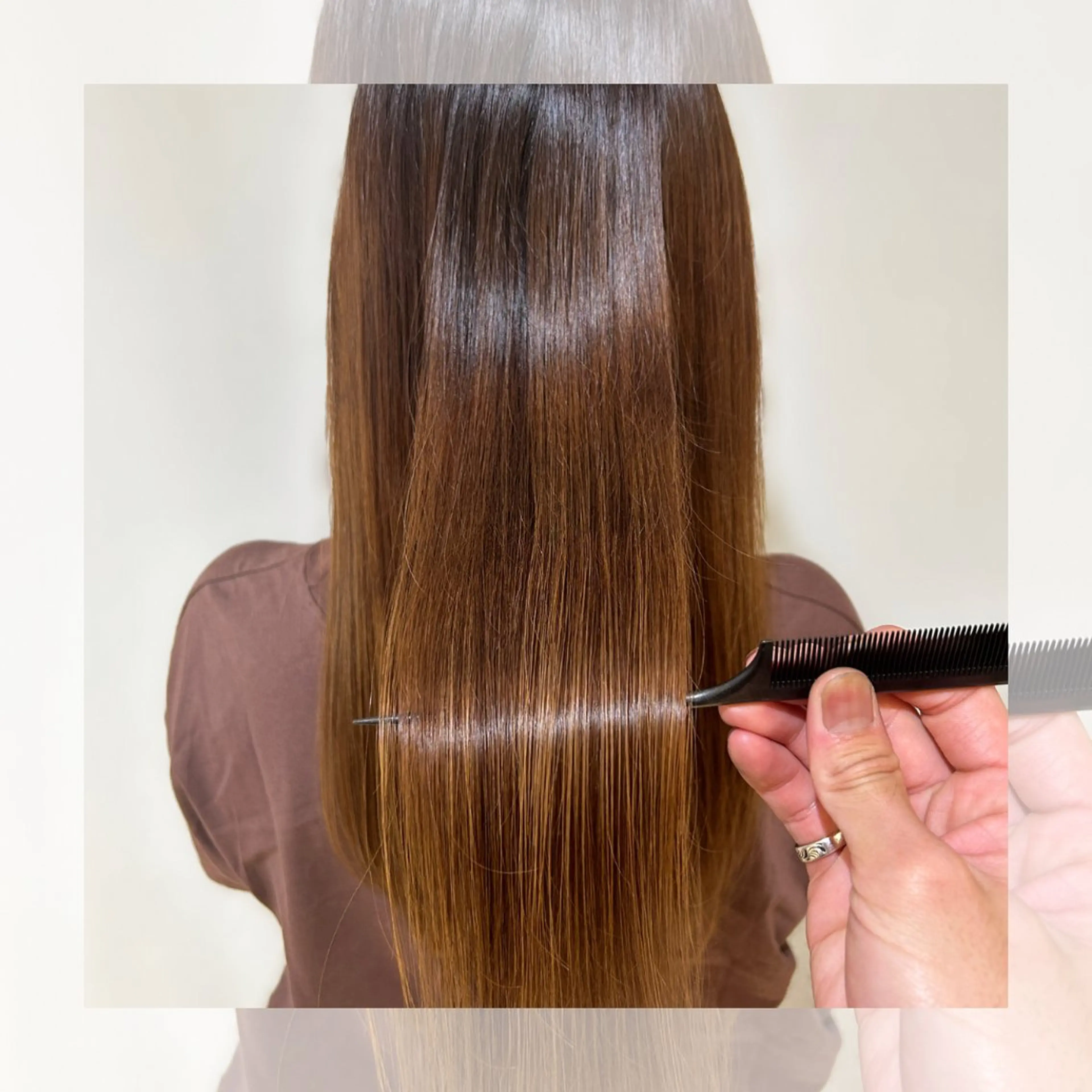 ロング 伸ばしかけ 髪質改善 縮毛矯正 トリートメント IwAsh中山駅店所属・【ツヤ髪特化】 Santaのヘアスタイル