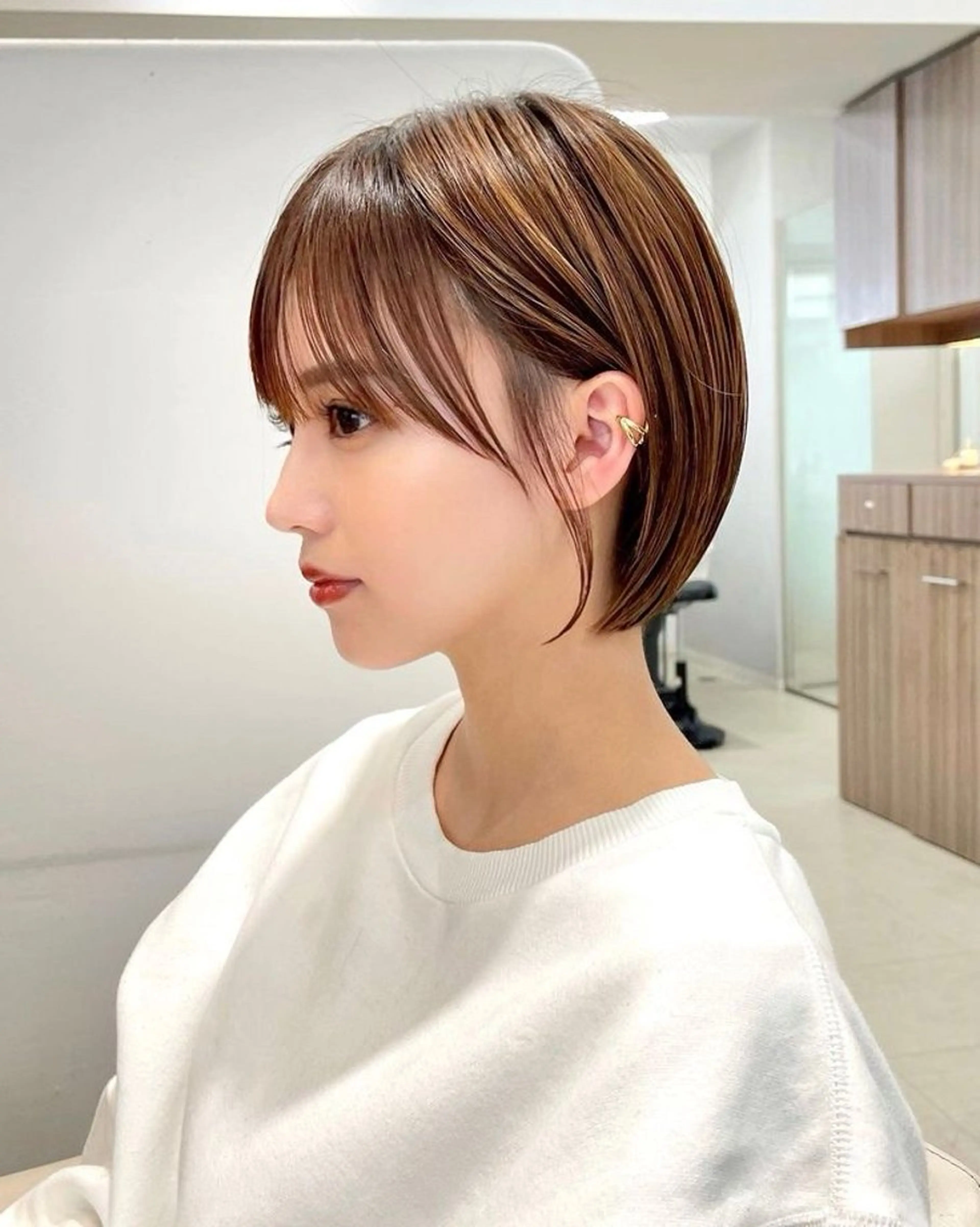 ショート HAIR SALON M Fe's所属・透明感カラー/レイヤ ー/小谷野真緒のヘアスタイル