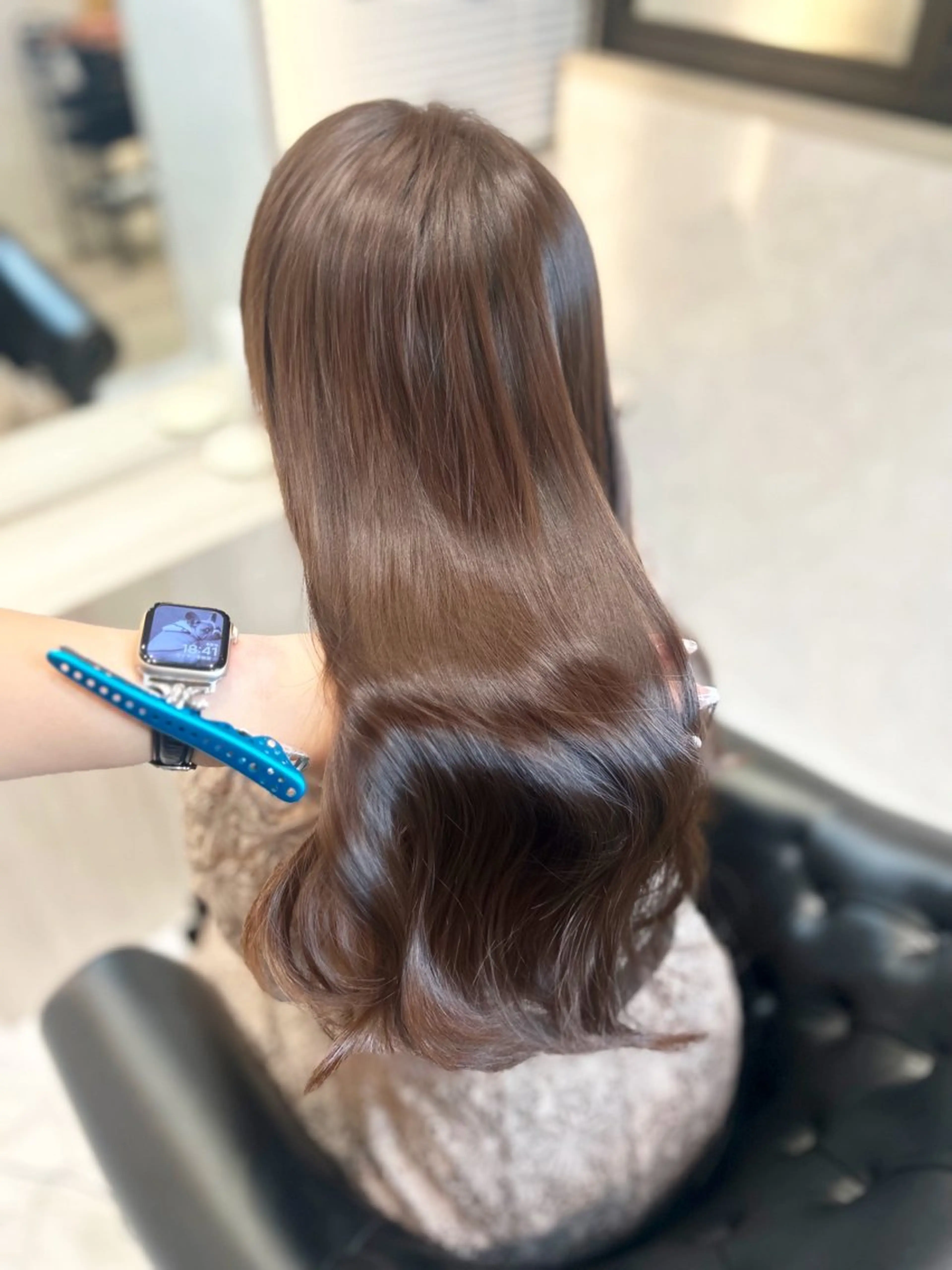 ロング カラー カット ヘアカラー トリートメント &chaLme   心斎橋所属・emi/髪質改善/ 韓国風/艶カラーのヘアスタイル
