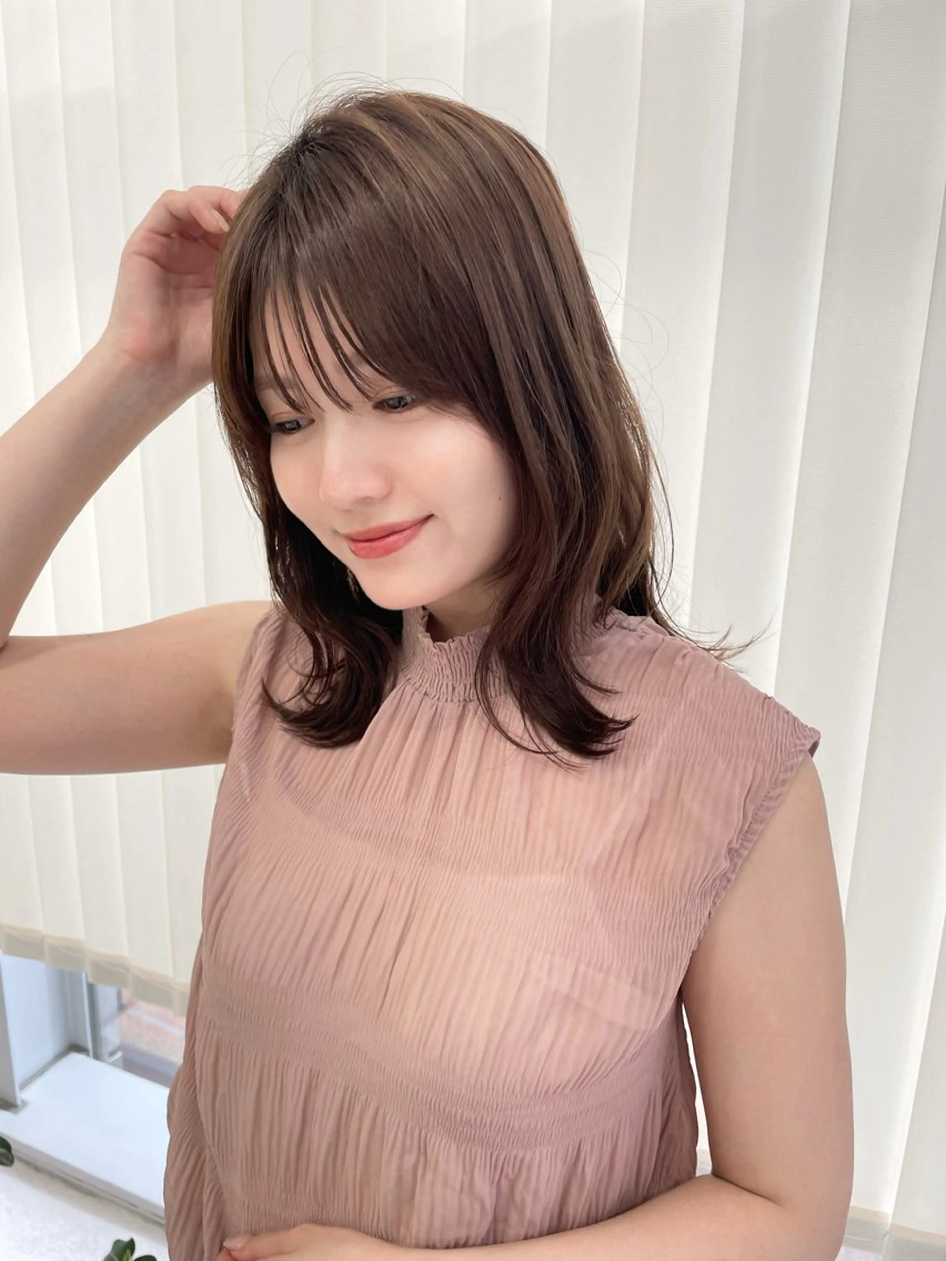 ミディアム カラー カット ヘアカラー トリートメント 透明感カラー 🩰あさのヘアスタイル