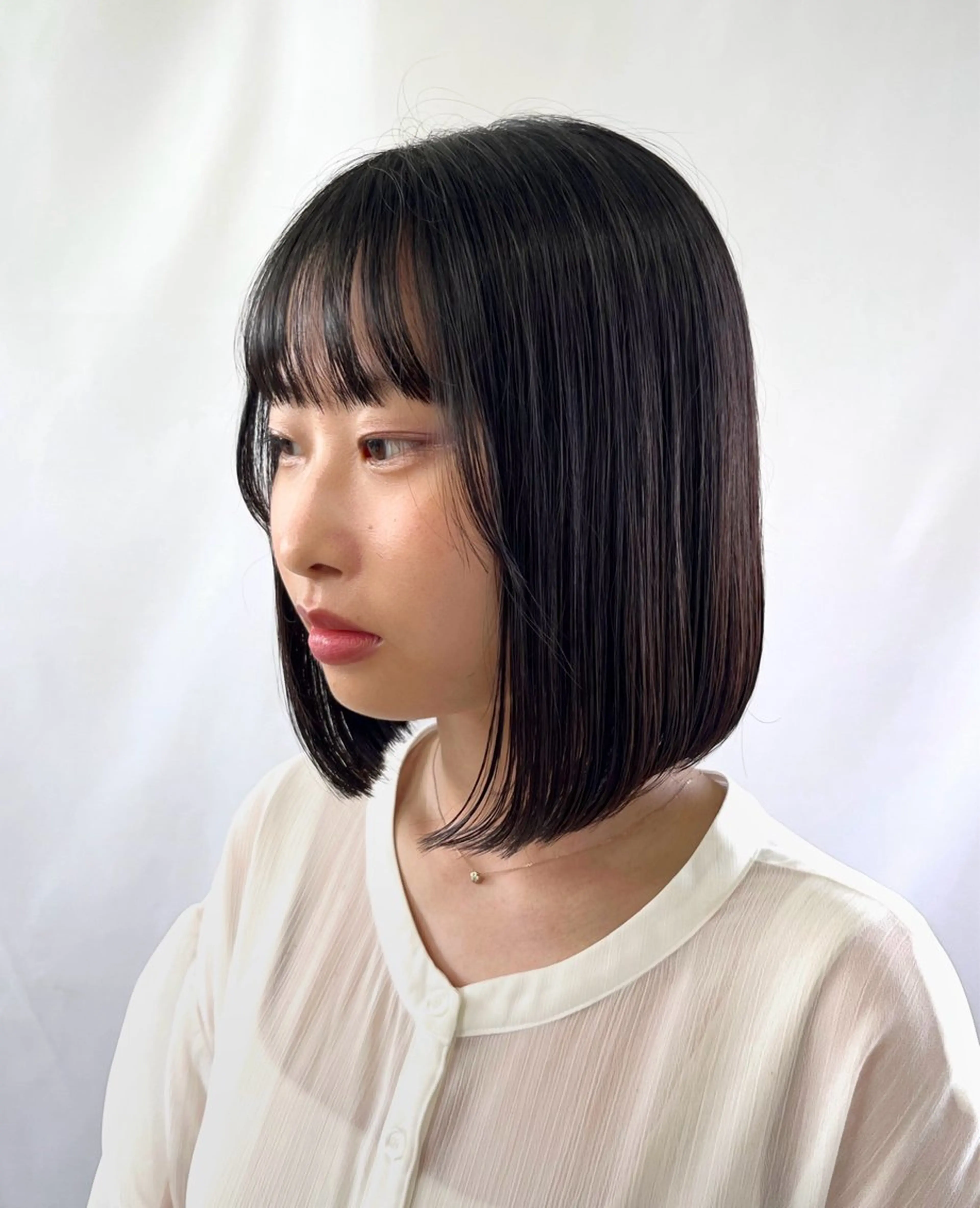 ミディアム ボブ カット 富永 美玖のヘアスタイル