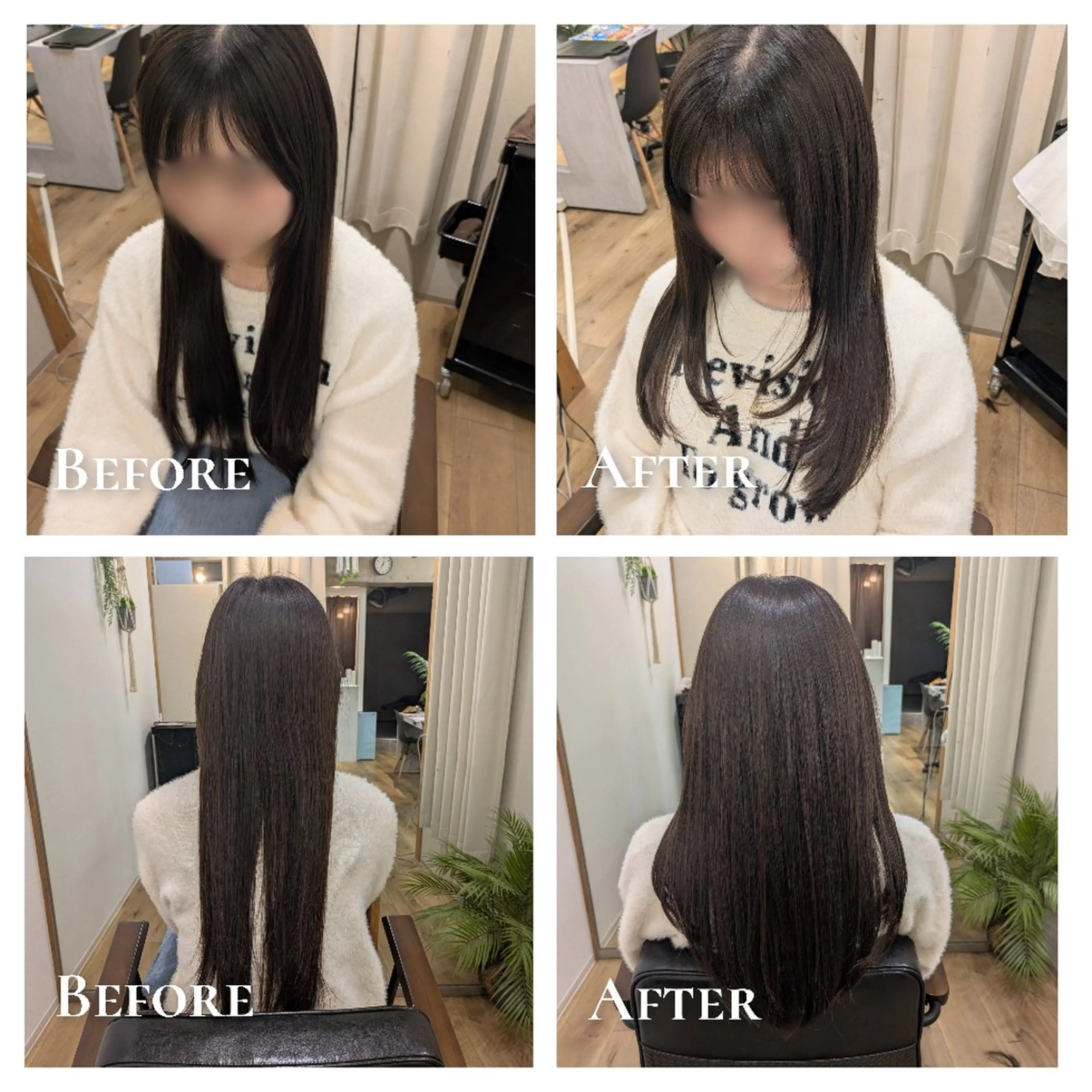 ロング レイヤーカット カット トリートメント Cafu hair Tachi所属・有馬 葵のヘアスタイル