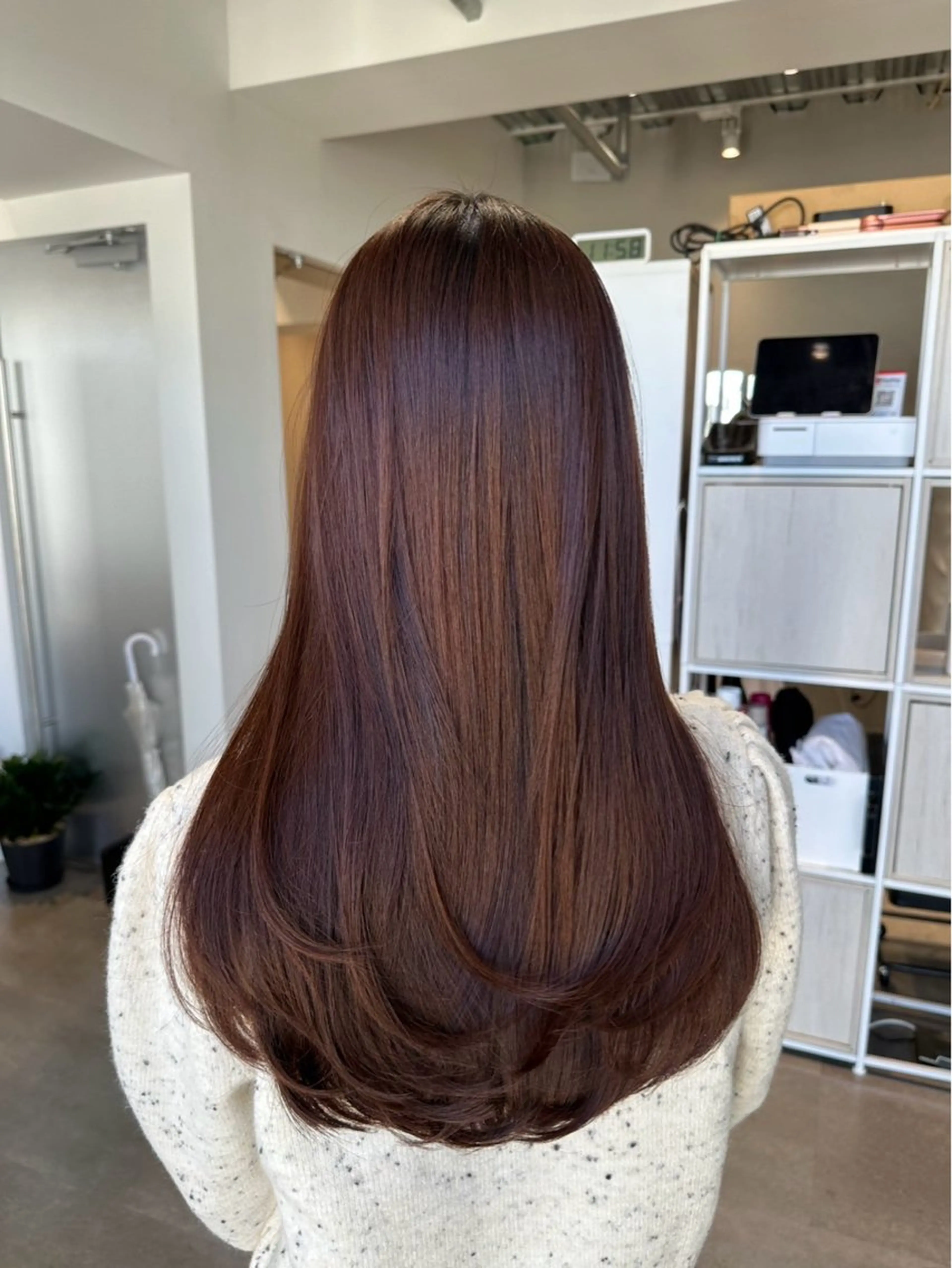 ロング カラー Hair Make NEWYORK　稲荷町店所属・南部萌🍀縮毛矯正 ツヤ髪ストレートのヘアスタイル