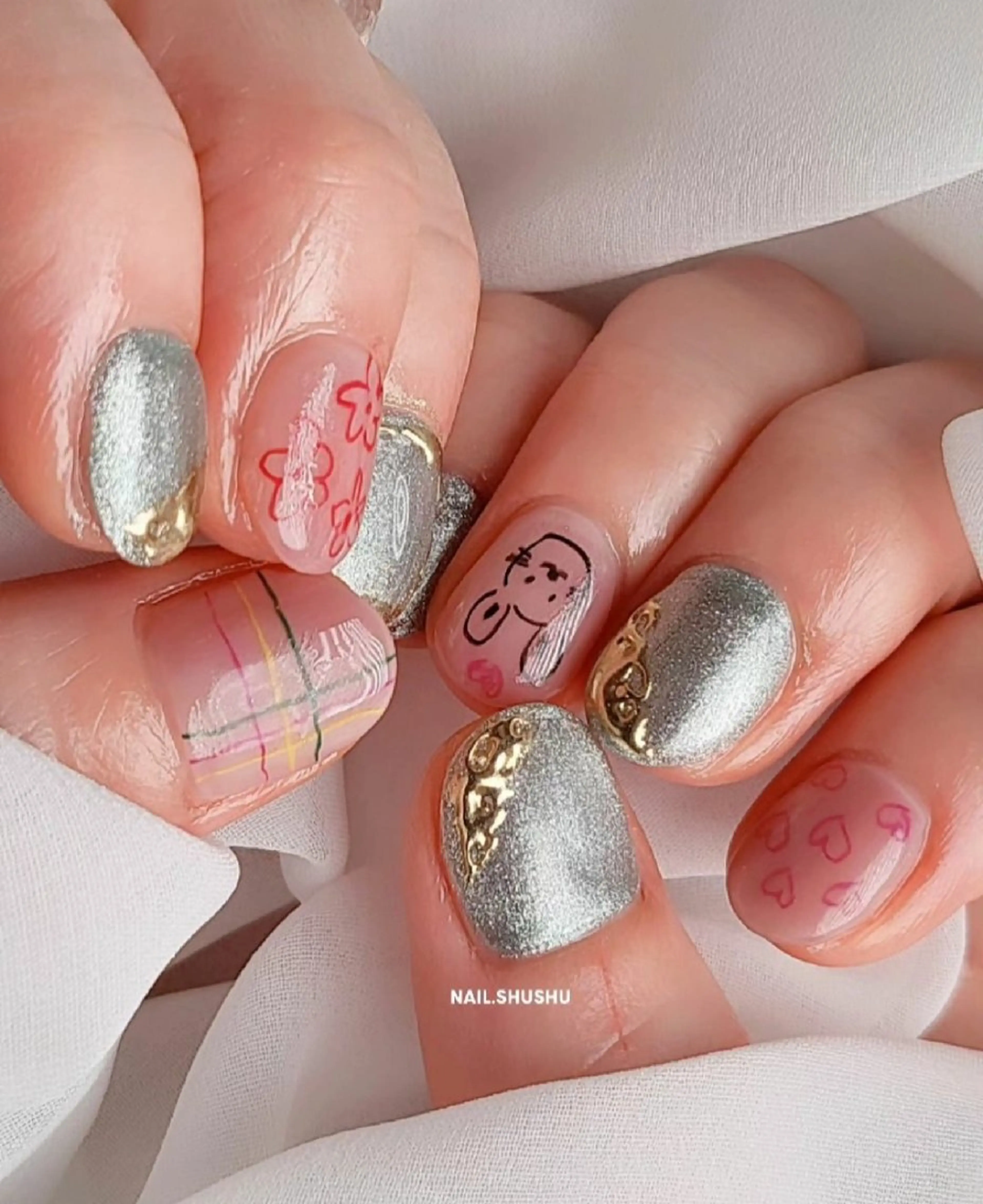 ネイル 持ち込み ニュアンスネイル ワンカラーネイル シンプルネイル 夏ネイル 3dパーツ/流行り 👧shushu❤️のネイルデザイン