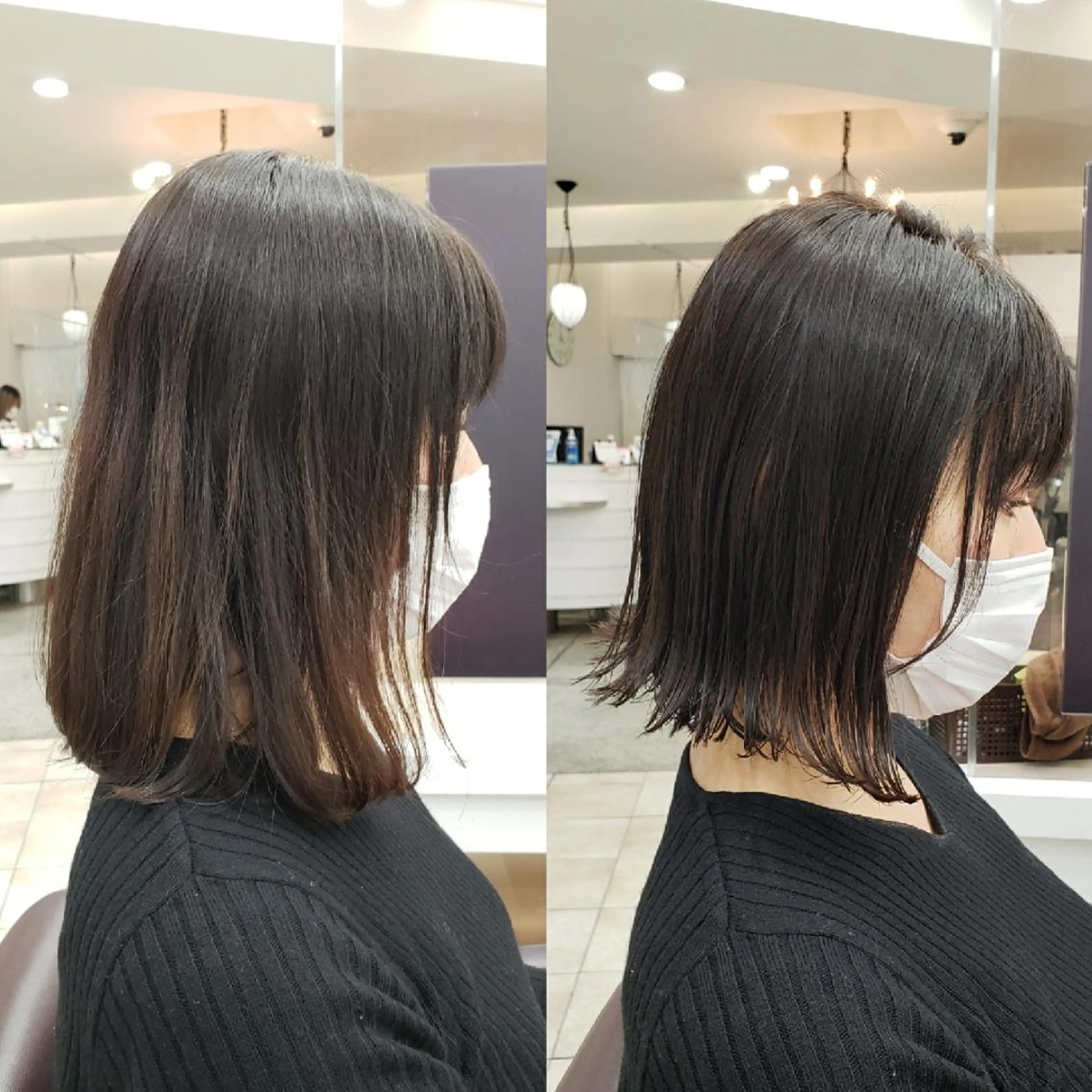 ミディアム カラー イルミナカラー 髪質改善 似合わせカット 縮毛矯正 トリートメント カット ヘアカラー トリートメント ボブ・ロブ　福田 泰久✂️✨のヘアスタイル