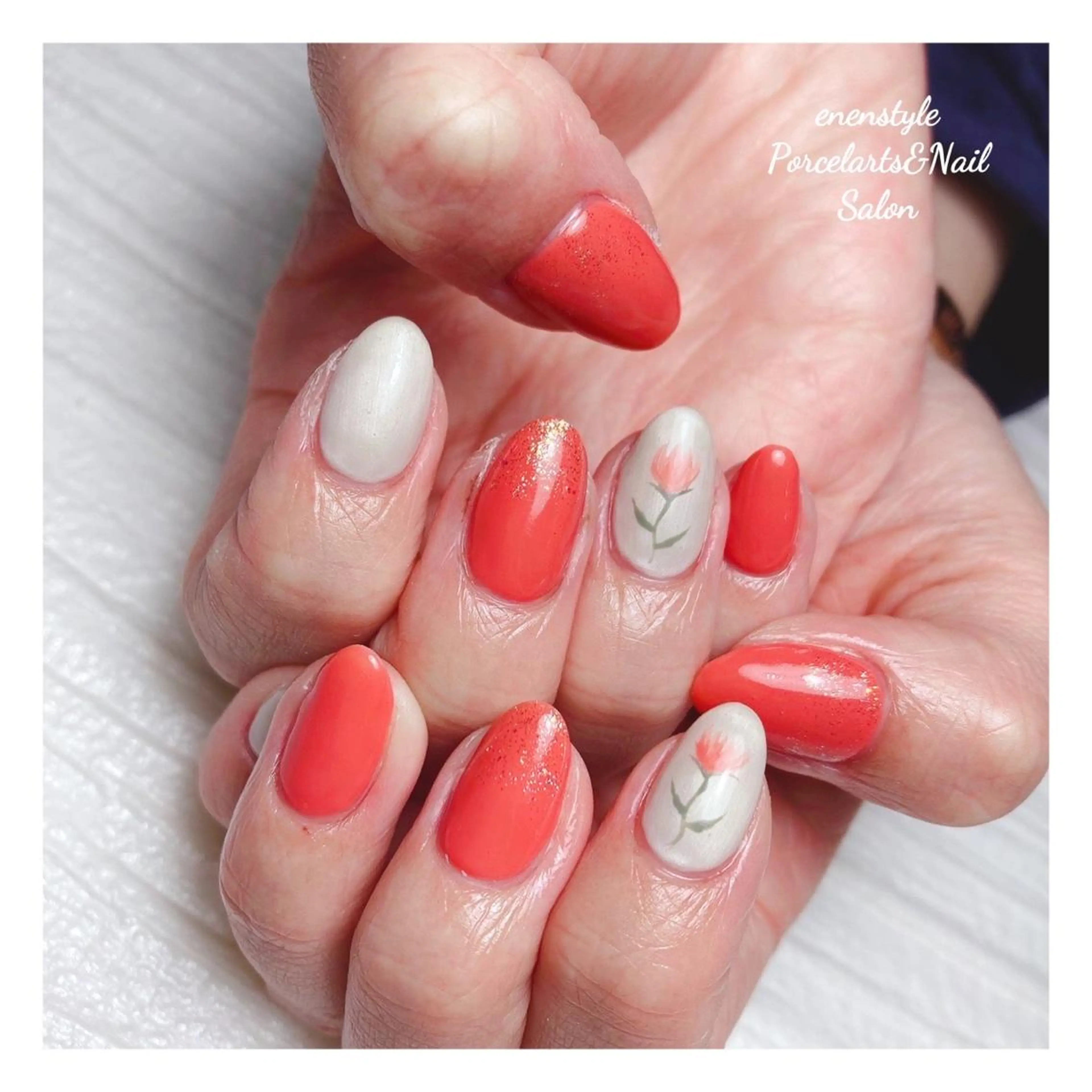 ミディアム ネイル 👑enen style👑のネイルデザイン