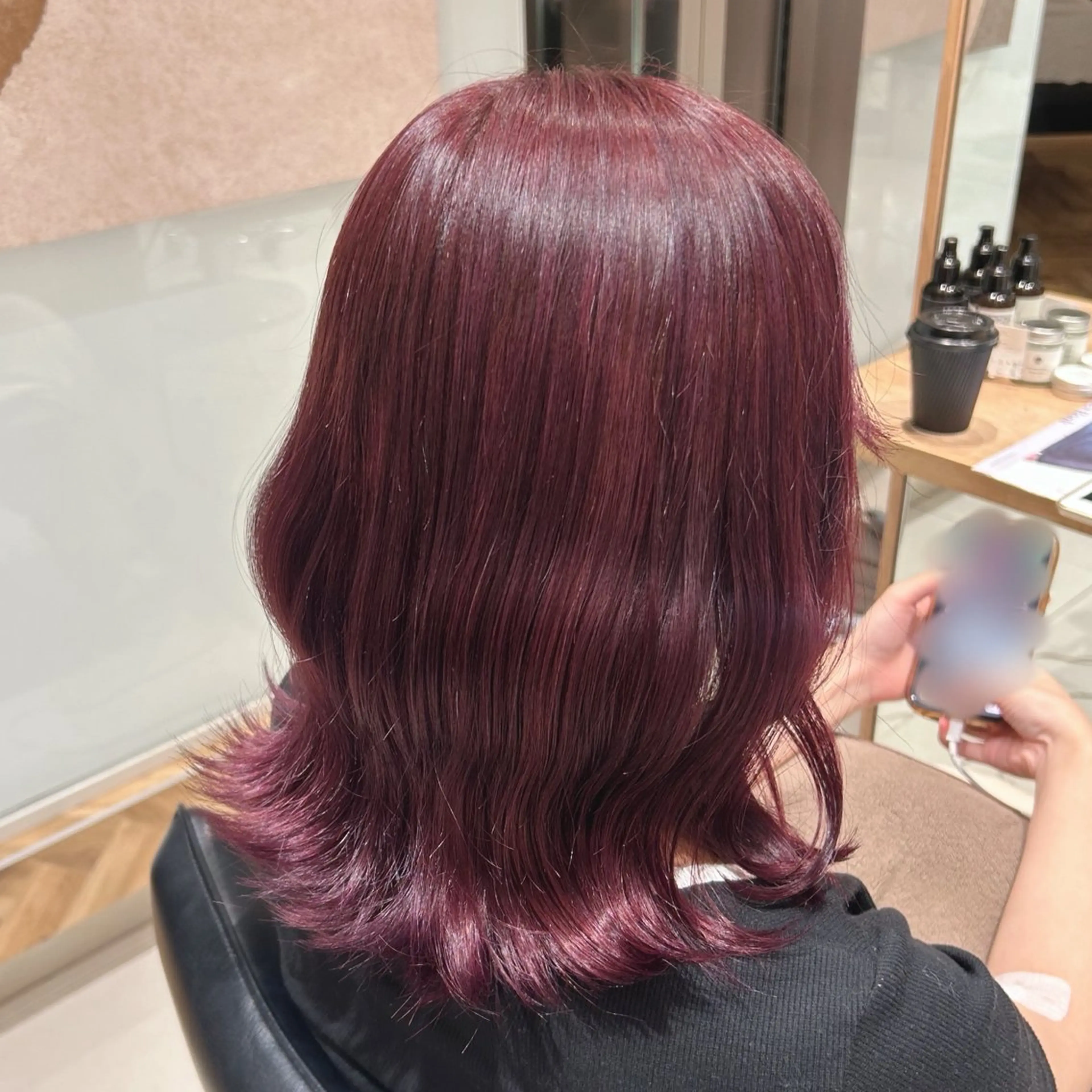 カラー ラベンダーカラー ラベンダーピンク ピンクカラー ヘアカラー ︎︎🌟韓国艶カラー ︎🌟璃奈 (ﾘﾅ)のヘアスタイル