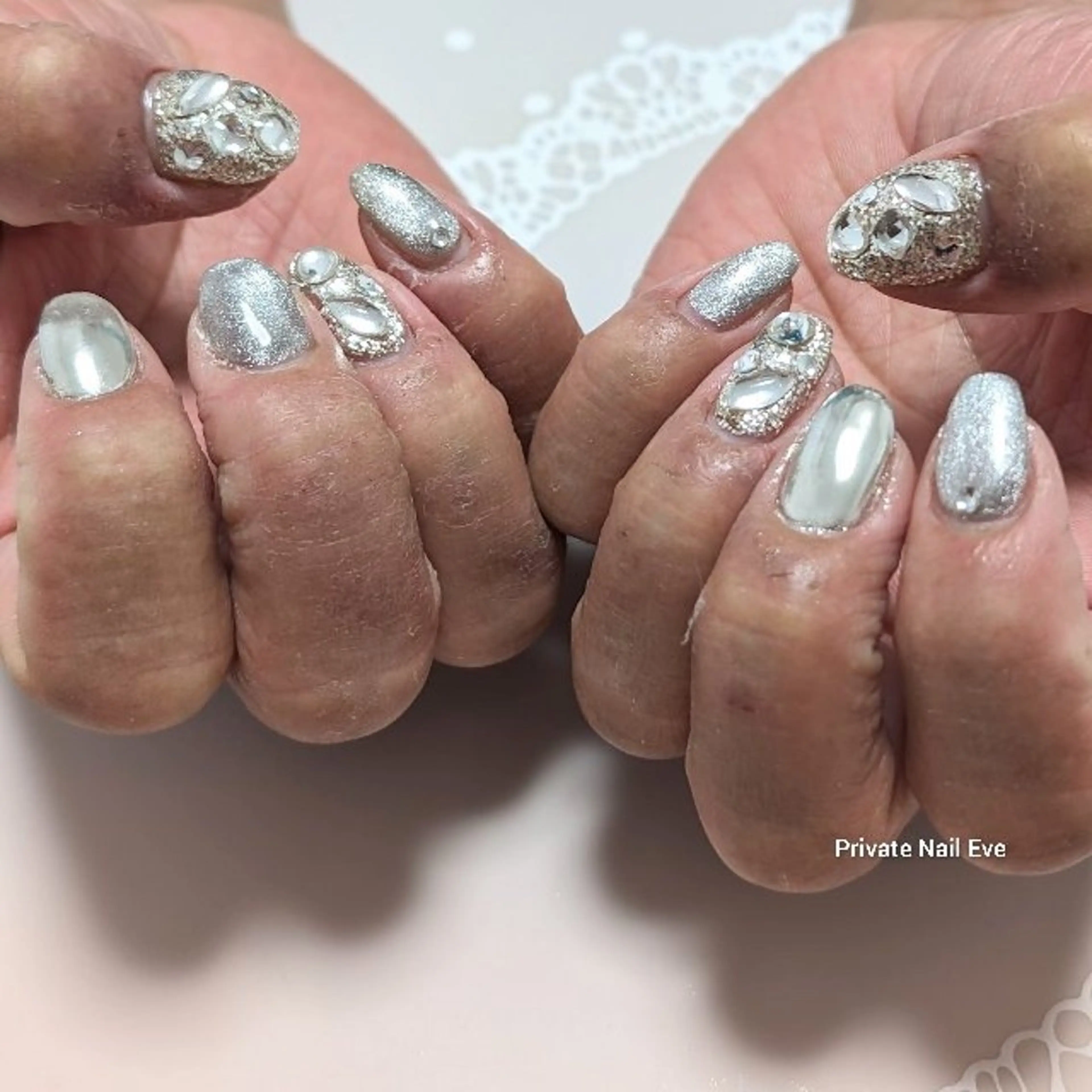 ネイル マグネットネイル ミラーネイル ワンカラーネイル ハンドネイル ネイル junkoのネイルデザイン