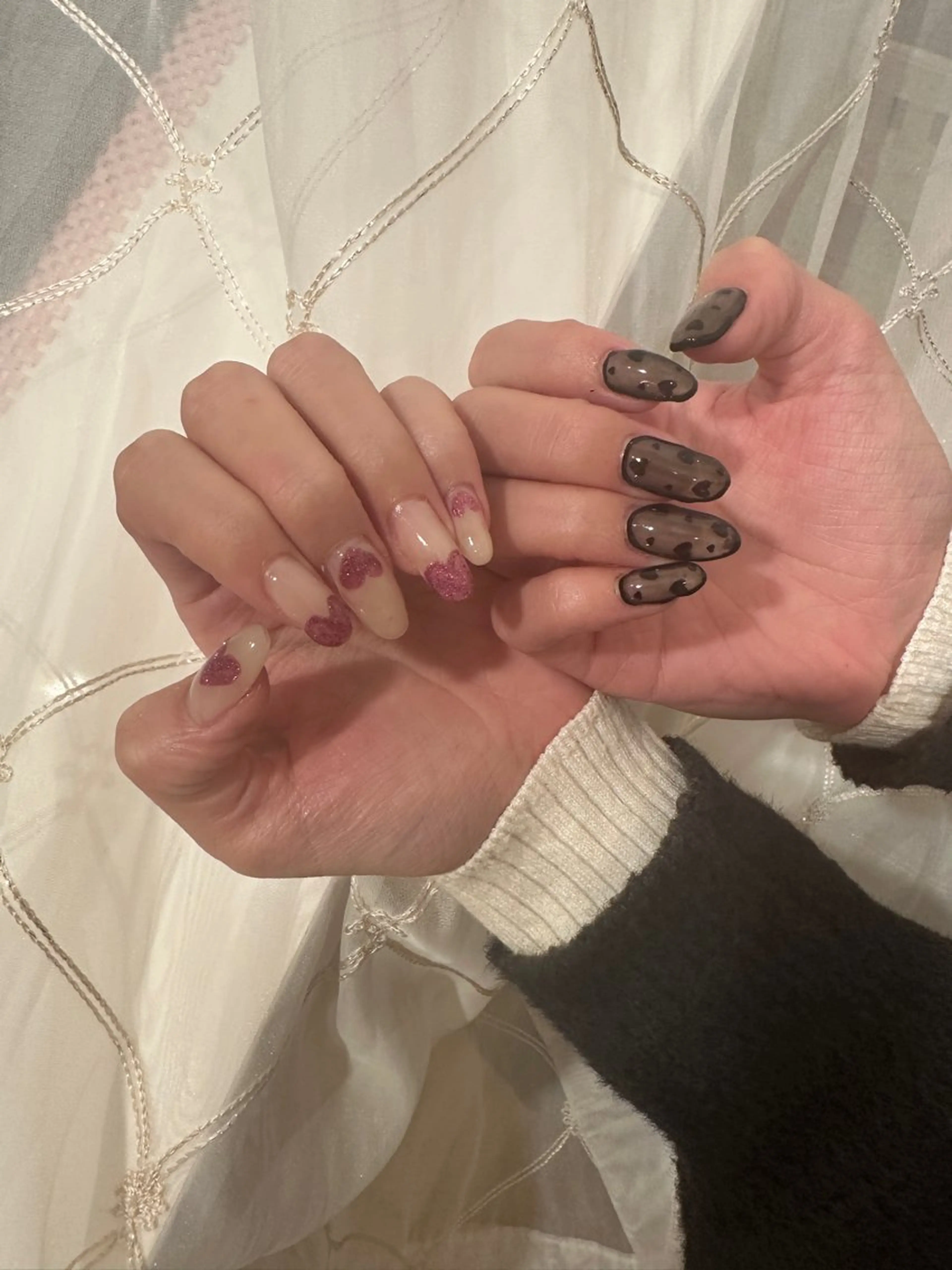 ネイル ハート ハンドネイル YURI ◡̈ nagoyaのネイルデザイン