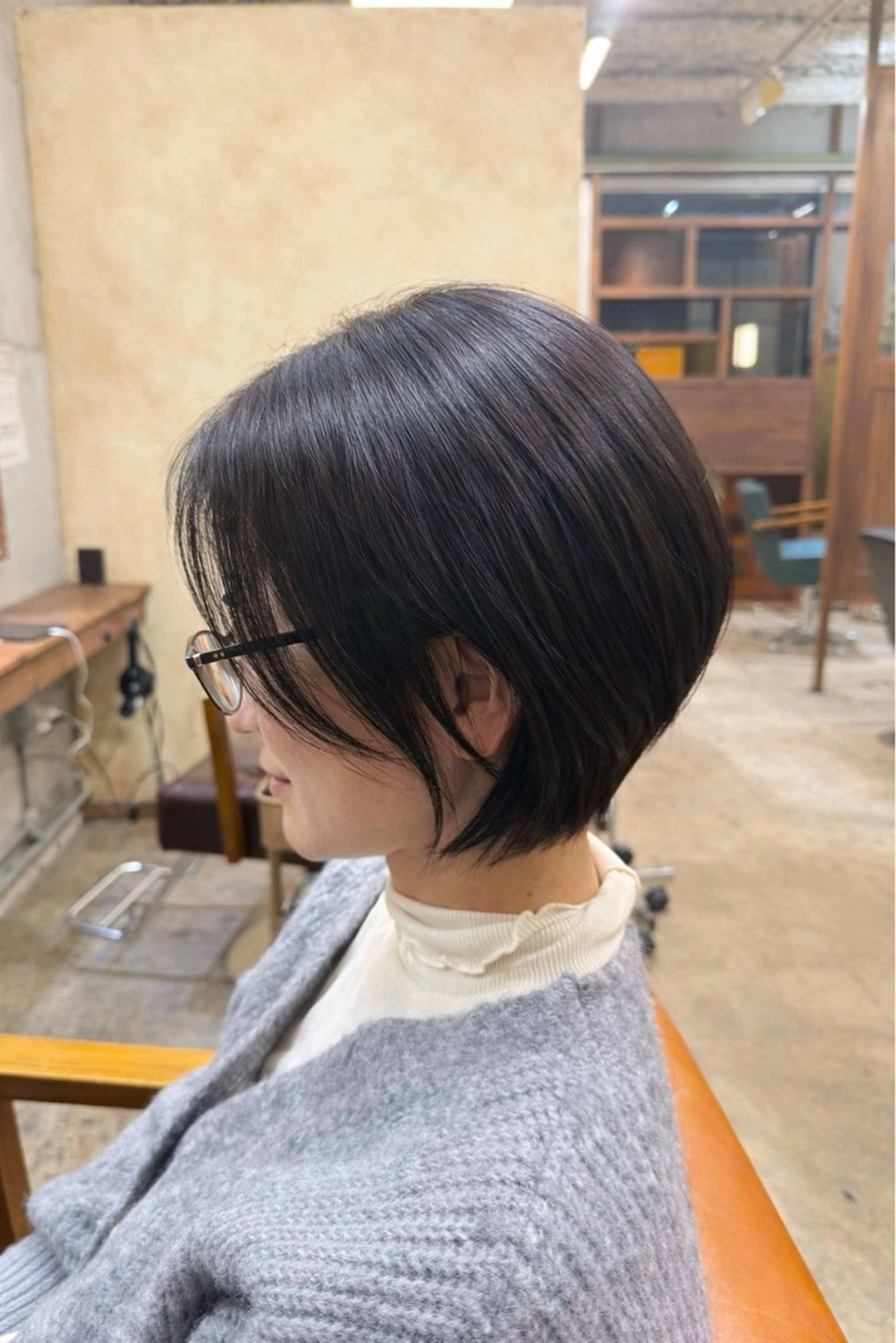 ショート カラー ショートボブ 丸みショート ボブ ショートヘア カット ヘアカラー トリートメント Cadre新小岩🫧 栗原葵のヘアスタイル