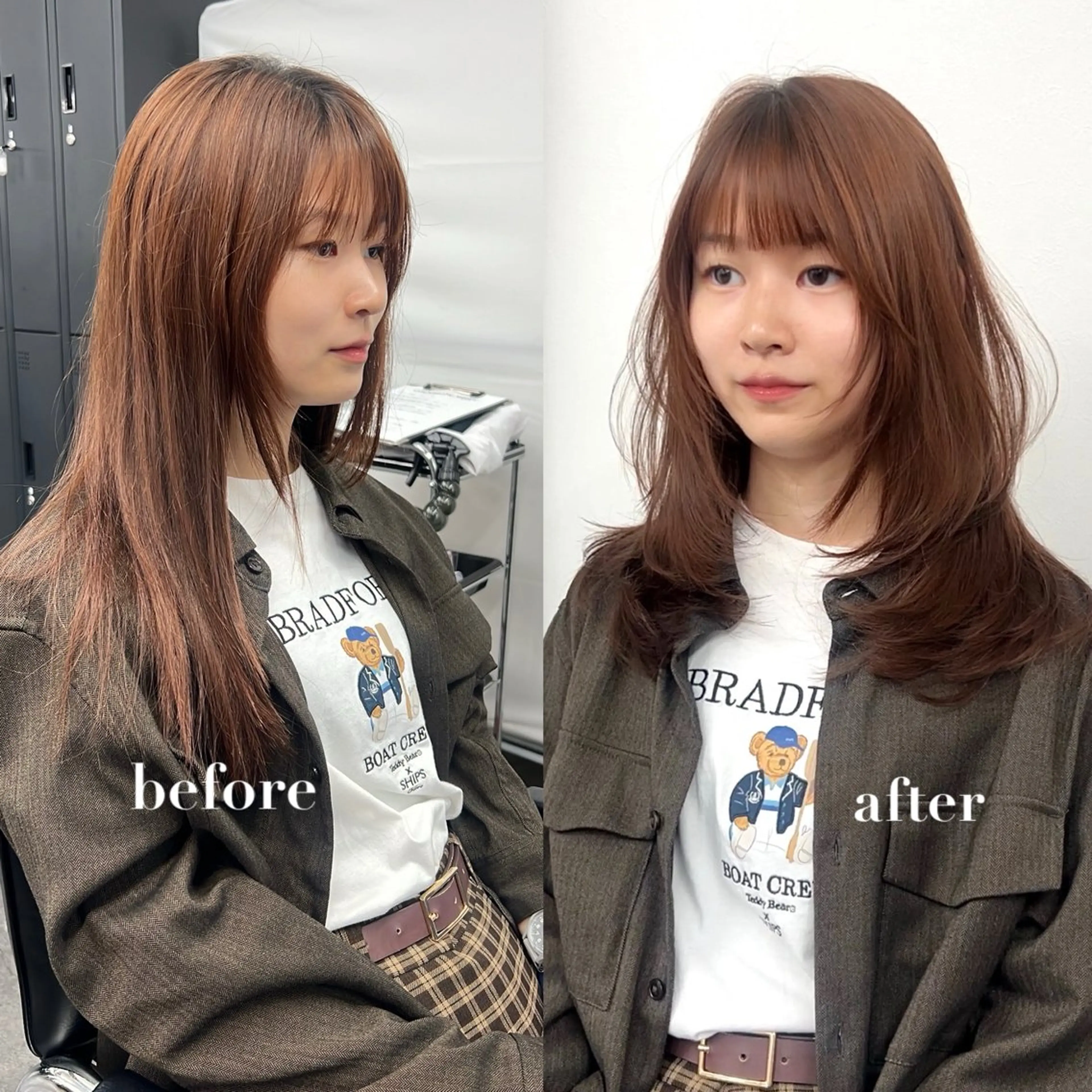 ロング レイヤーカット レイヤーカット/透明 感カラー/aikaのヘアスタイル