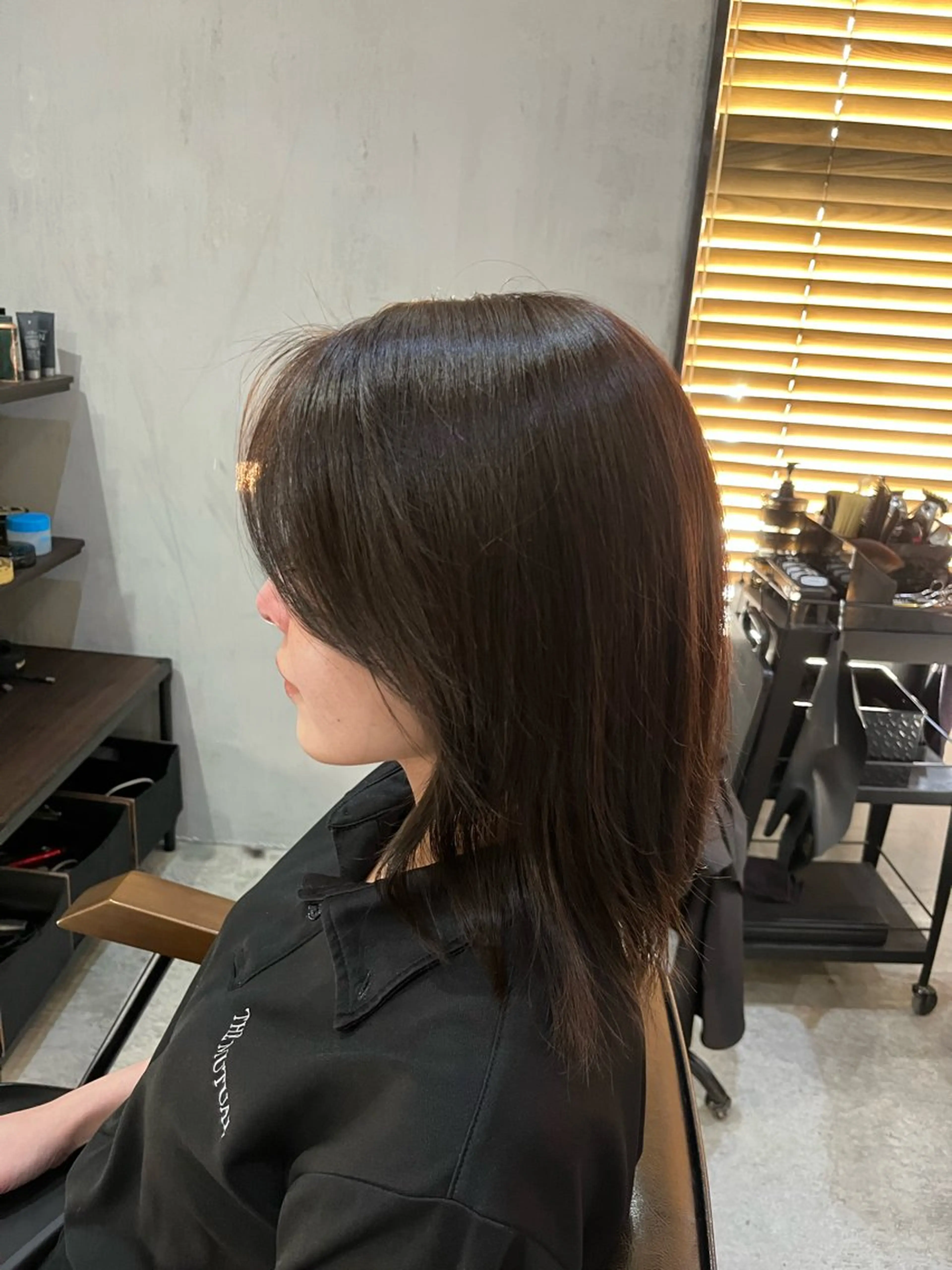 セミロング カラー 透明感カラー ヘアカラー 齋木 陽輝のヘアスタイル