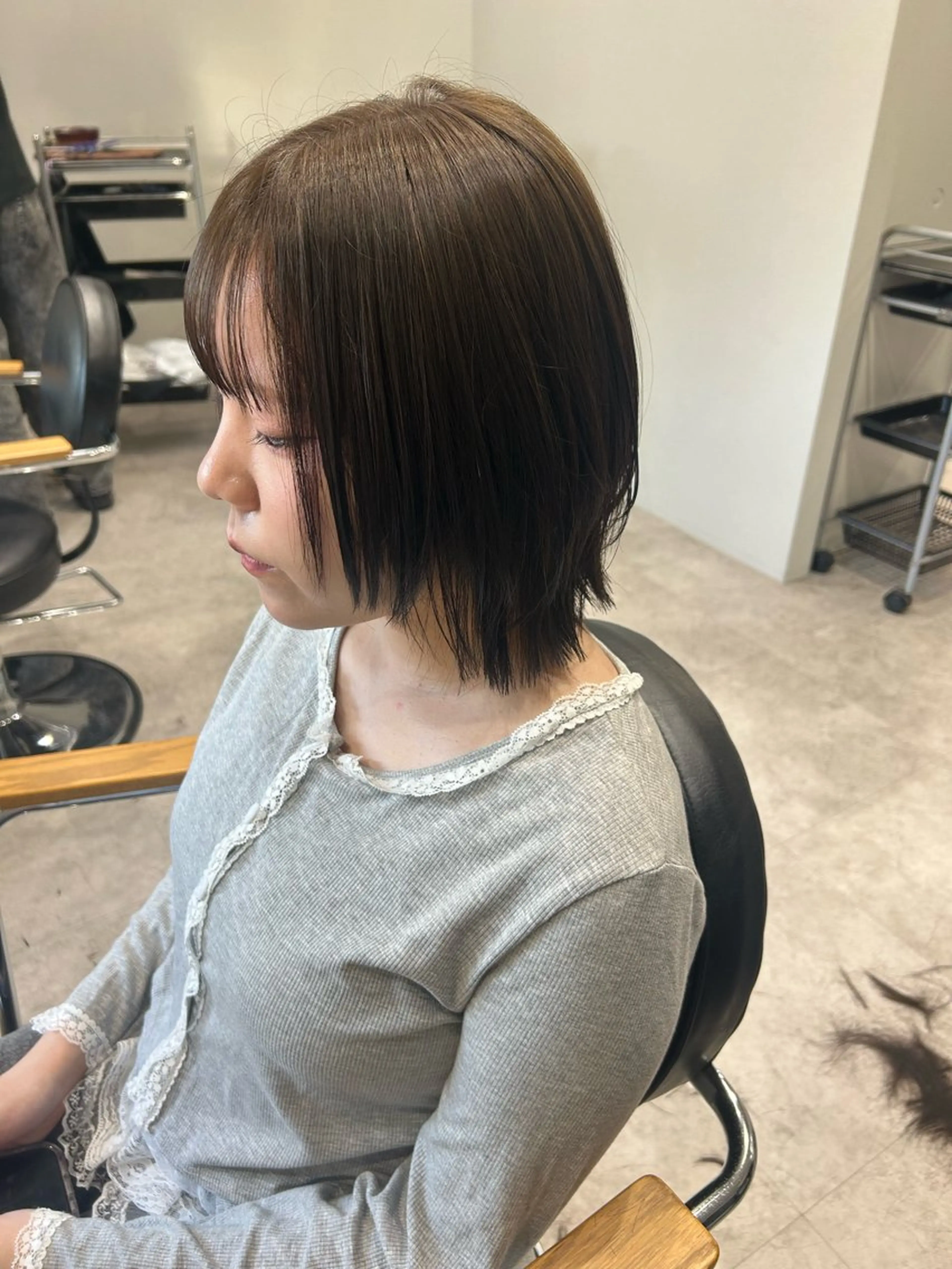 ミディアム カラー ヘアアレンジ ボブレイヤー ボブ レイヤーカット ウルフカット カット ヘアカラー ボブ /ニュアンス/ satomi🧸💖のヘアスタイル