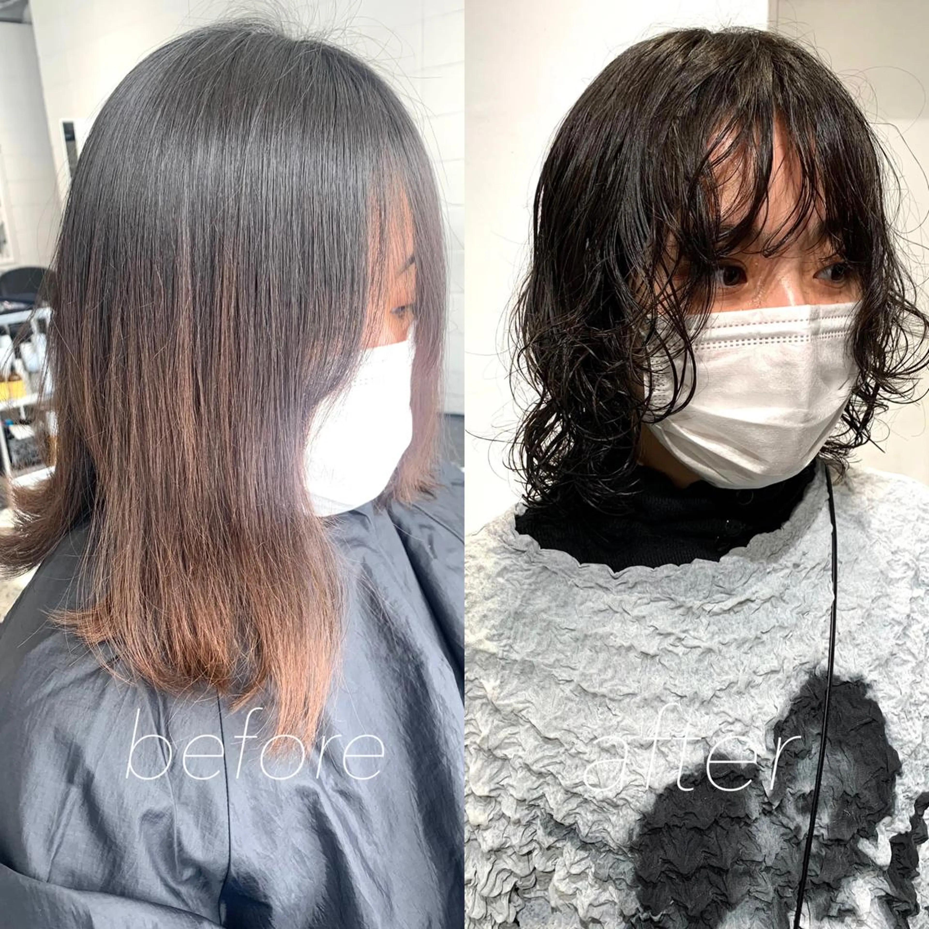 ショート カラー パーマ ニュアンスパーマ カット ヘアカラー パーマ トリートメント レイヤーカット/艶髪 ✨💭KIRARIのヘアスタイル