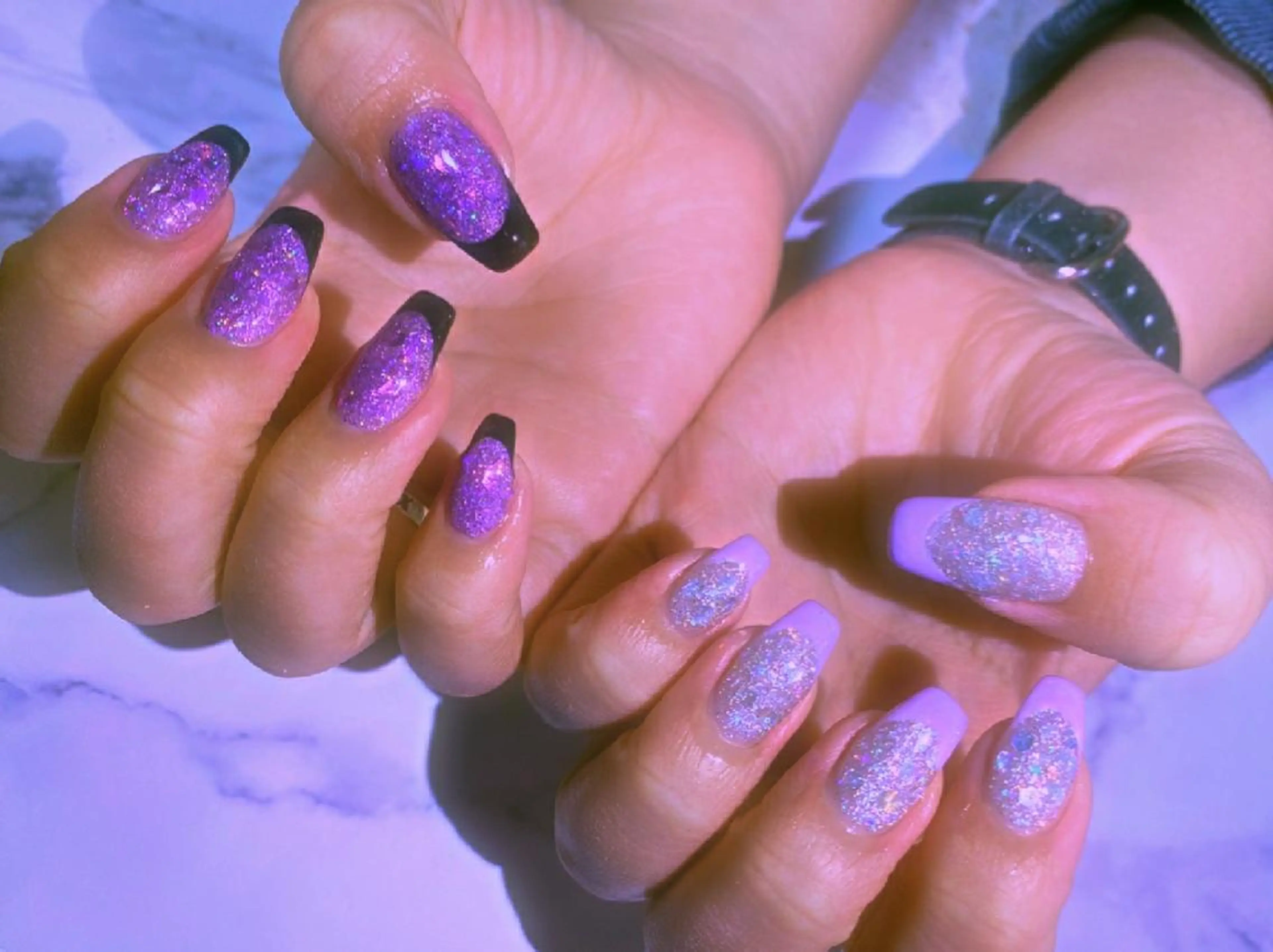 ロング ネイル キッズ メンズ ヘアアレンジ パーマ マツエク・マツパ 424 nailsのネイルデザイン