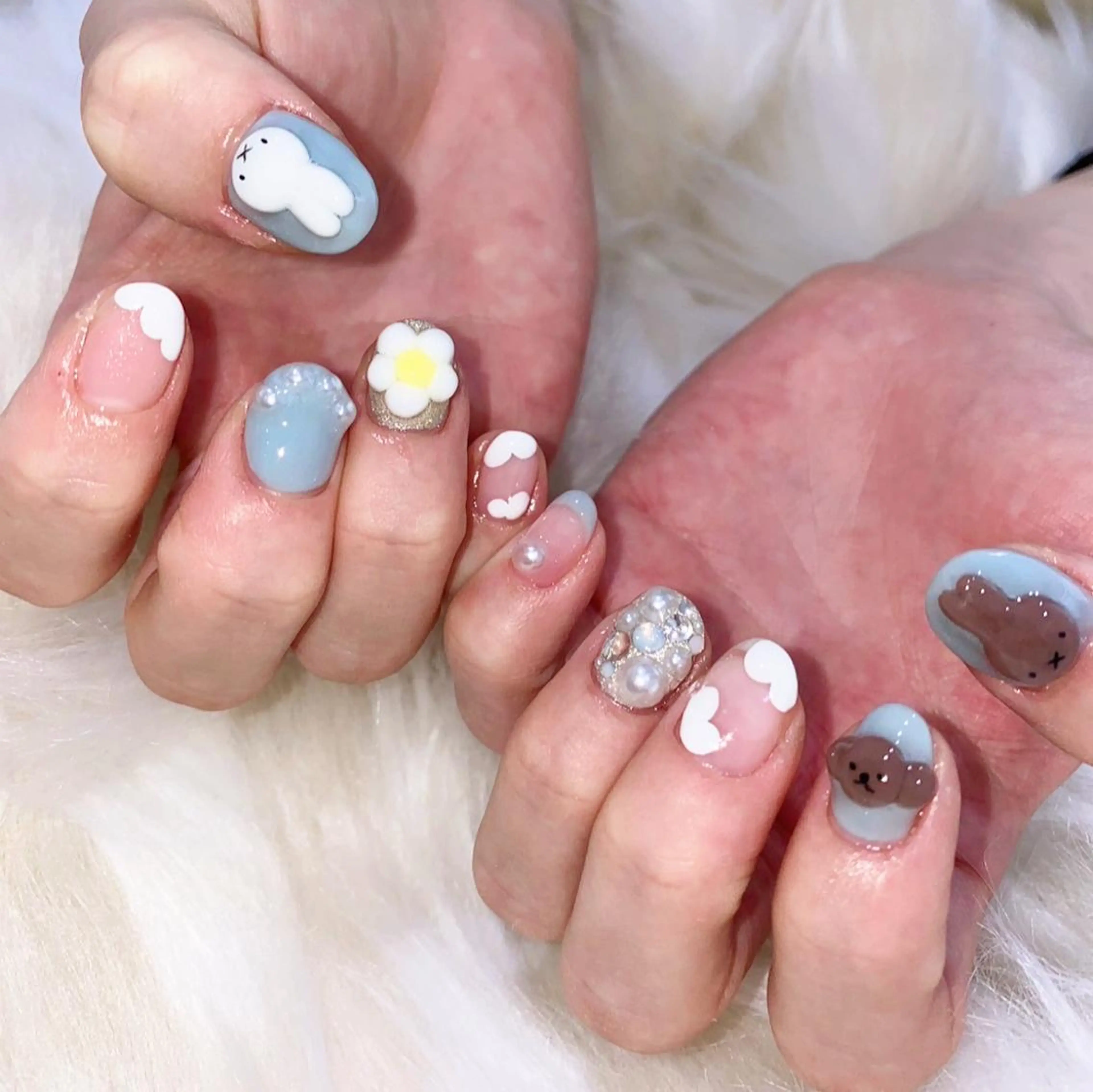 ネイル 長さ出し フレンチネイル ジェルネイル グラデーション 韓国ネイル ハンドネイル Nail&eye Belire 新宿のネイルデザイン