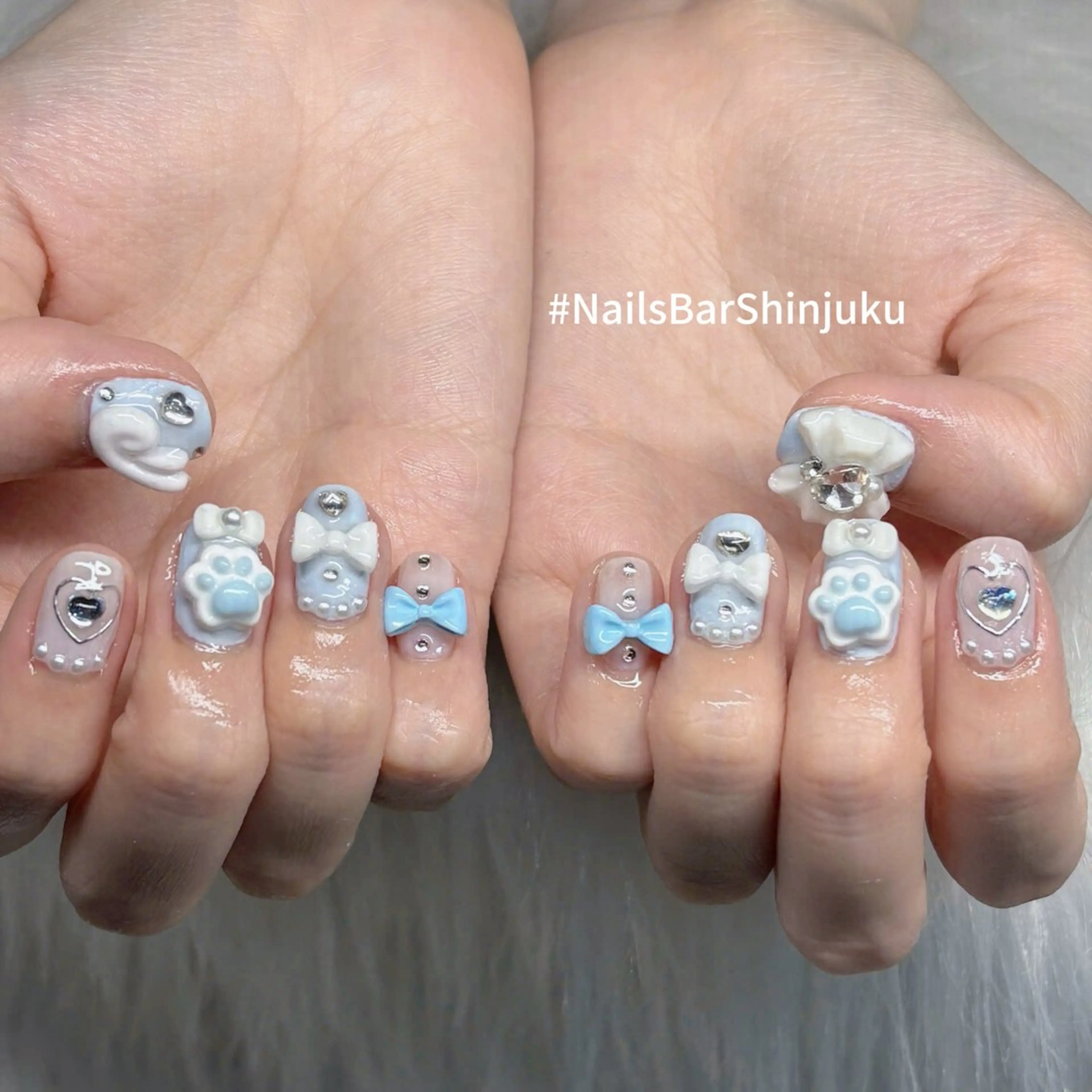 ネイル 長さ出し フレンチネイル ジェルネイル 韓国ネイル ロングネイル ハンドネイル NAILS BAR SHINJUKUのネイルデザイン