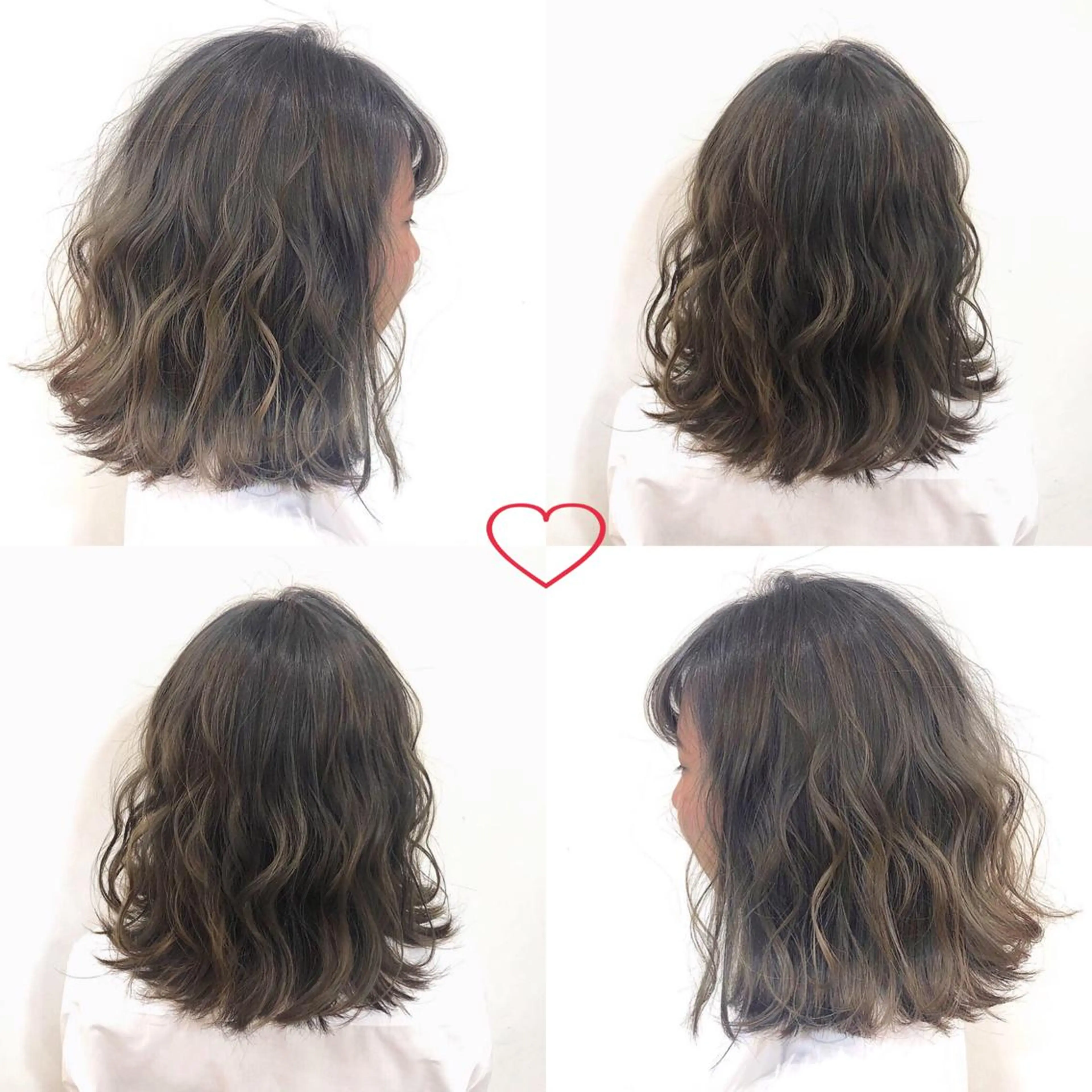 ミディアム カラー ヘアアレンジ ブリーチ グレージュ カーキグレージュ 高橋胡桃🪽 ディレクターのヘアスタイル