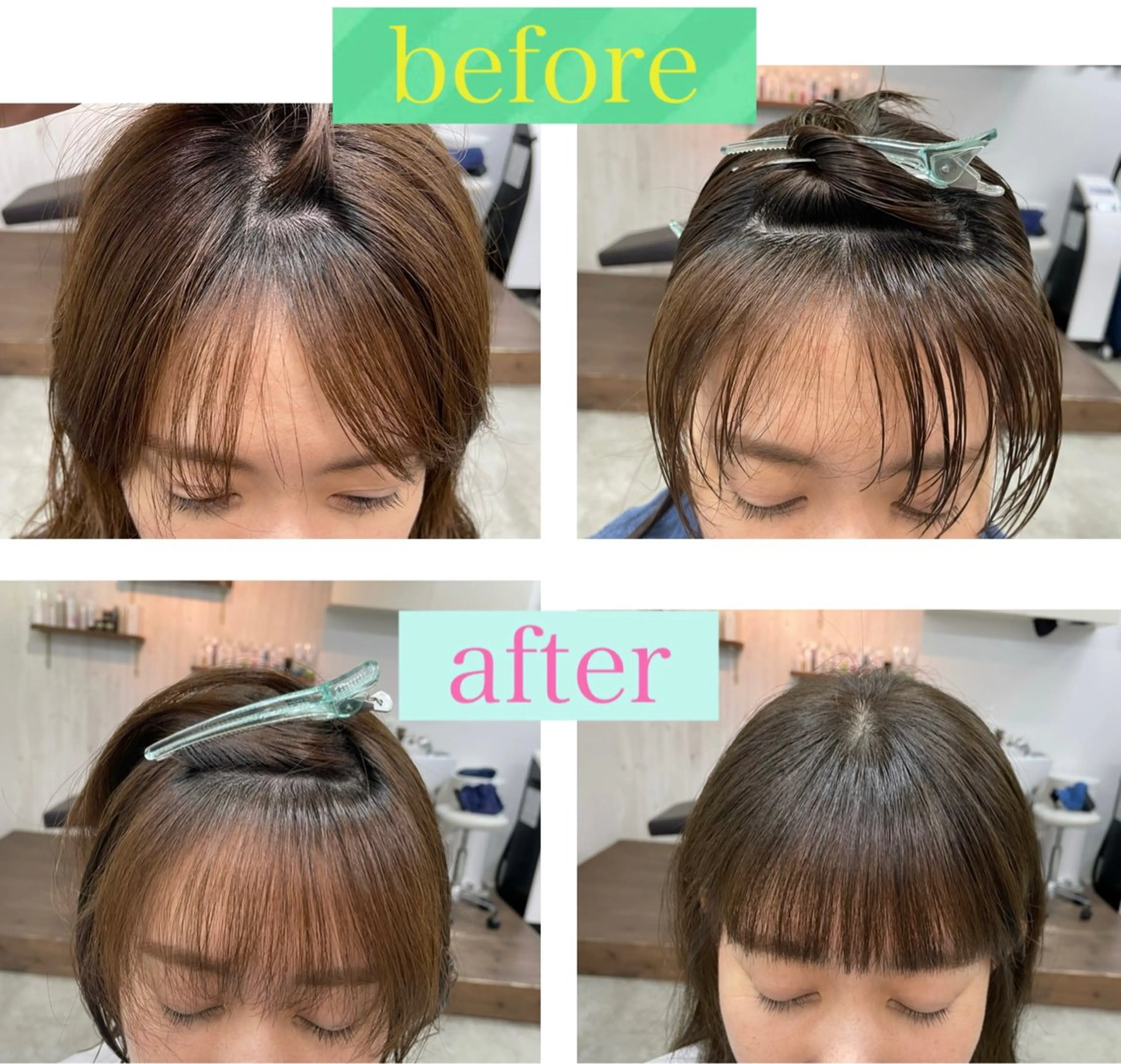 前髪クロスパーマ➕前髪カットの写真