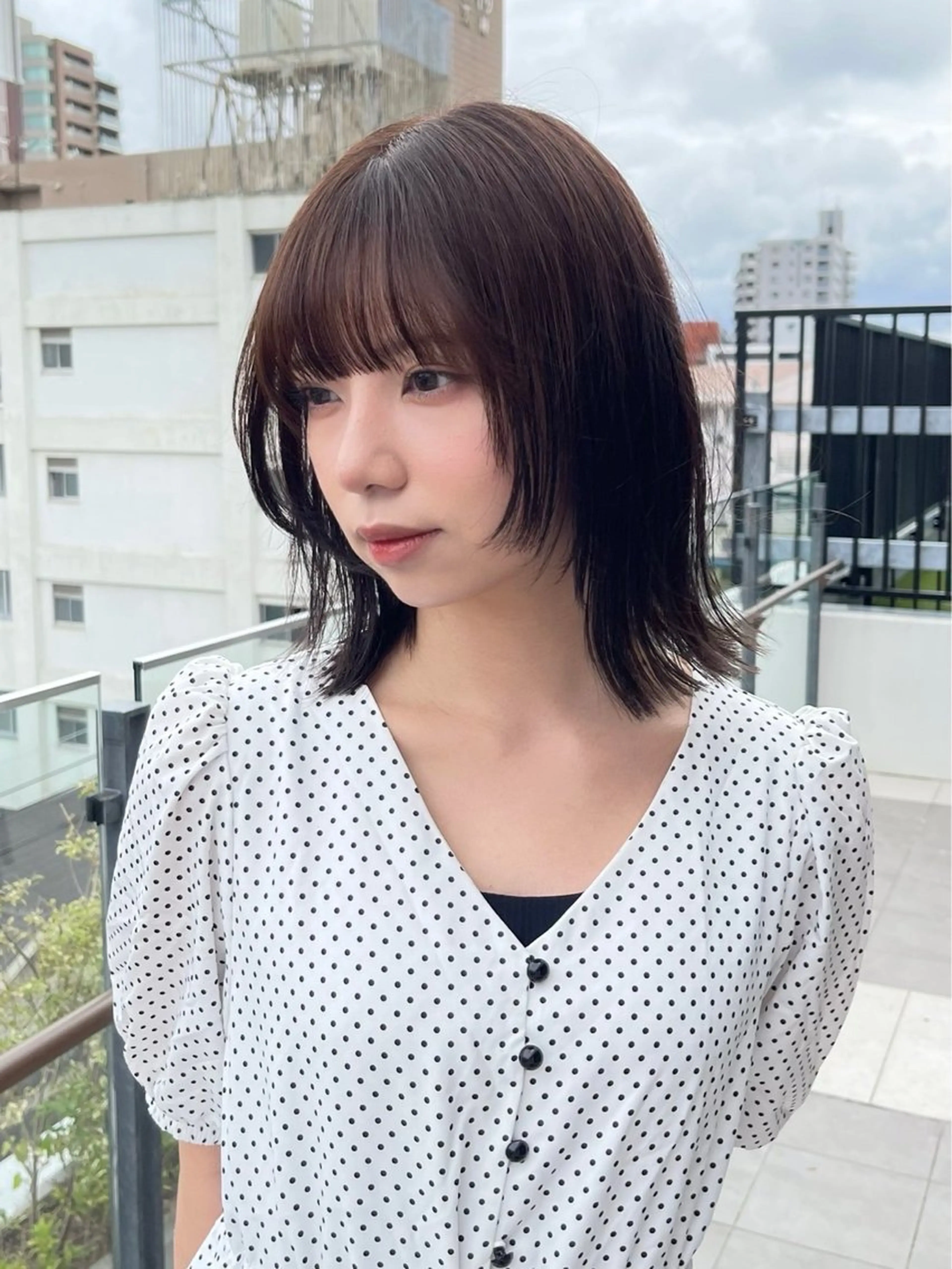 ミディアム カット ヘアカラー トリートメント 園田 渉 ◤SHIKIO◢のヘアスタイル