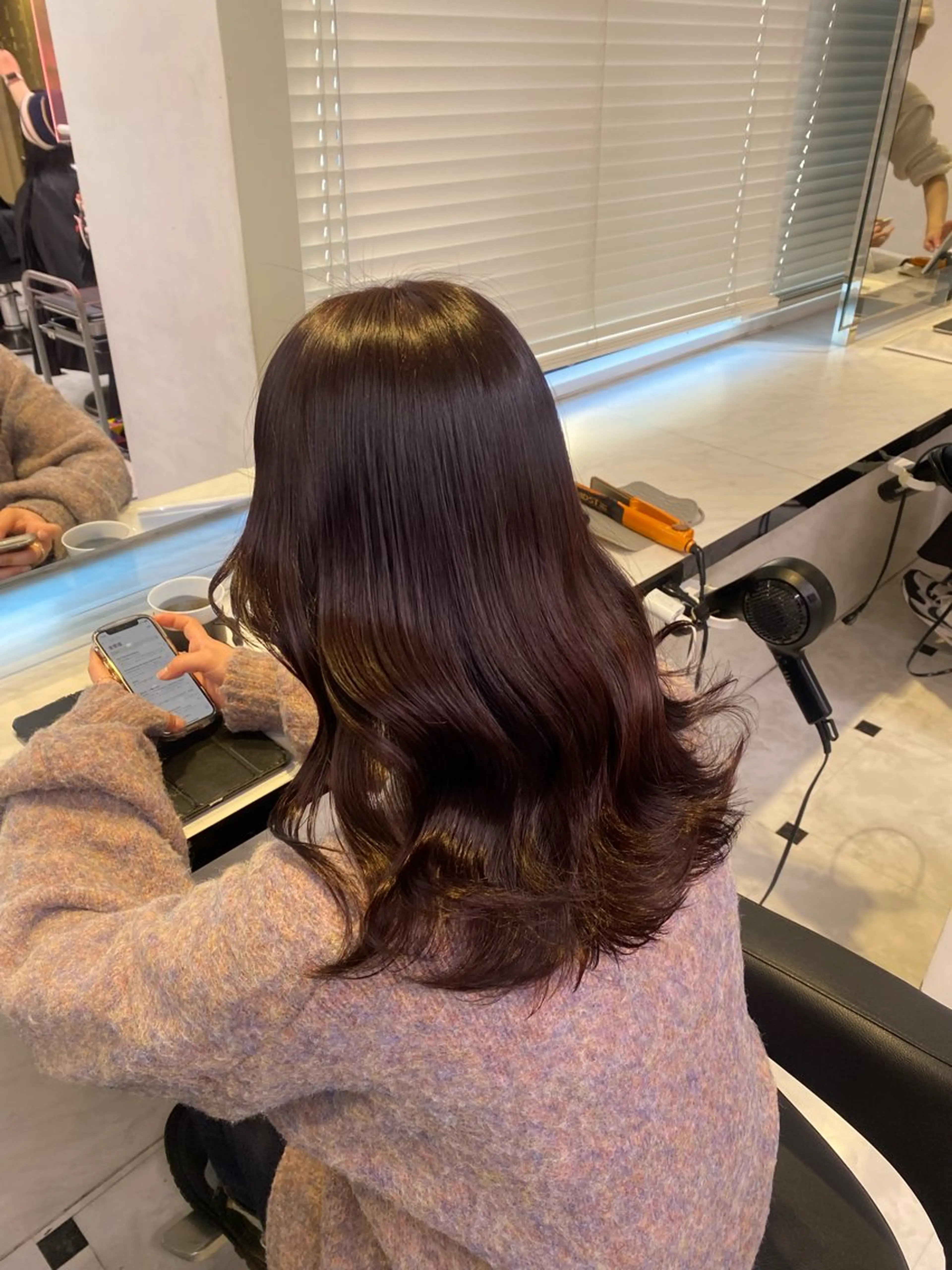 カラー ヘアカラー トリートメント ヘッドスパ ヘアセット ♥️韓国/ガーリー 暖色misa♥️のヘアスタイル