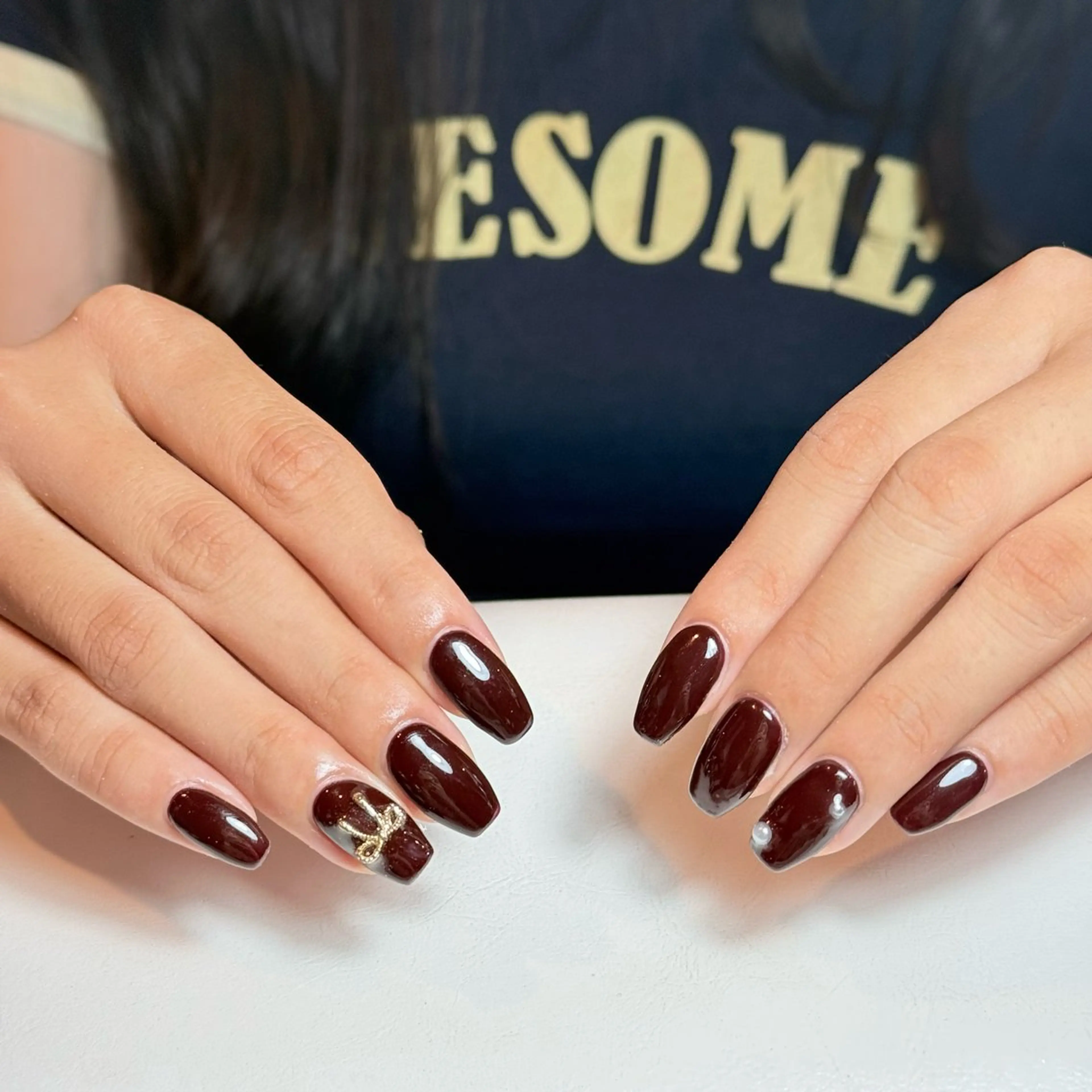 ネイル チークネイル フレンチネイル グラデーション キラキラネイル 韓国ネイル ハンドネイル Risa_ Nailのネイルデザイン