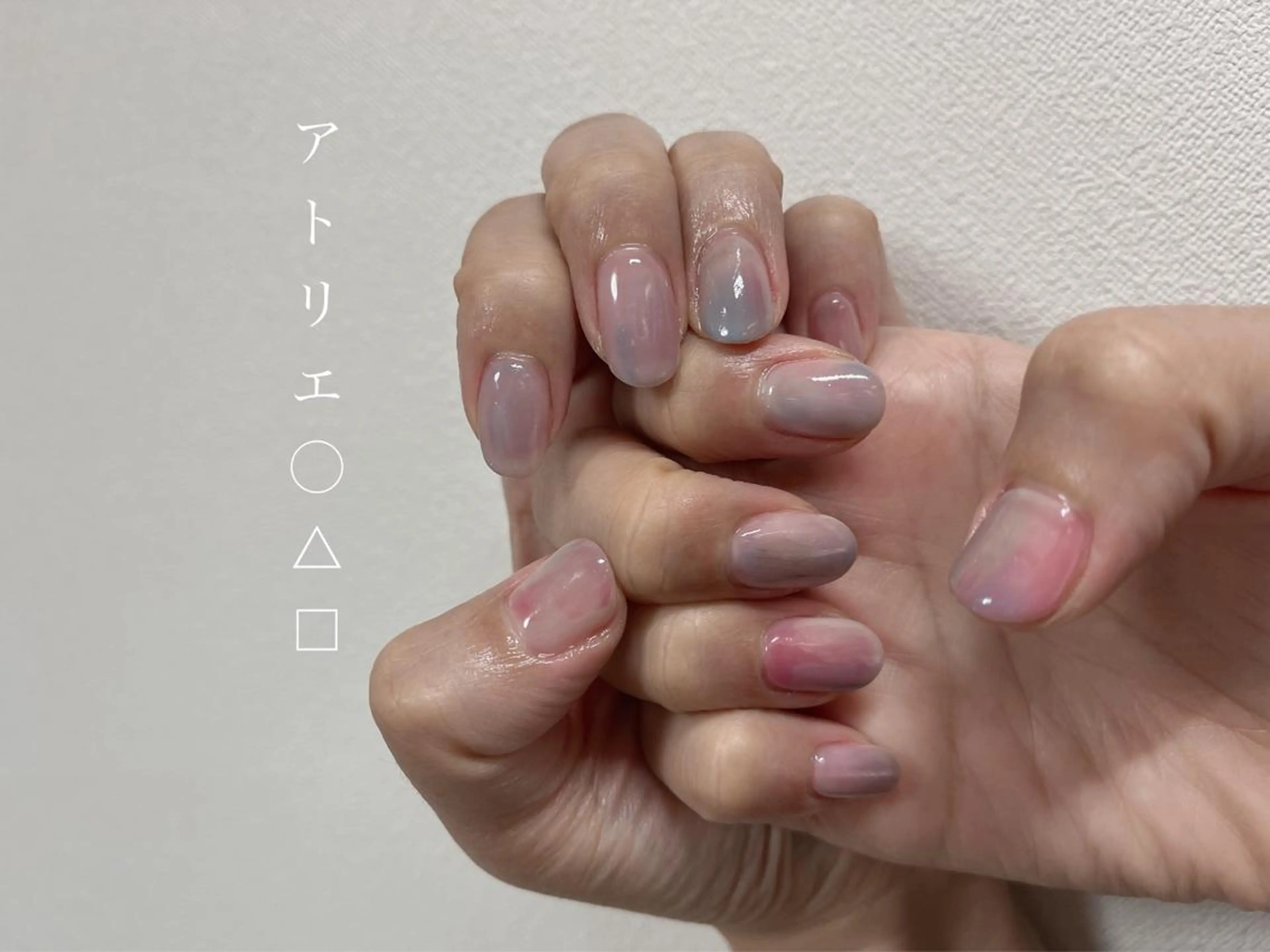 ネイル 春ネイル ハンドネイル アトリエ ○△□のネイルデザイン