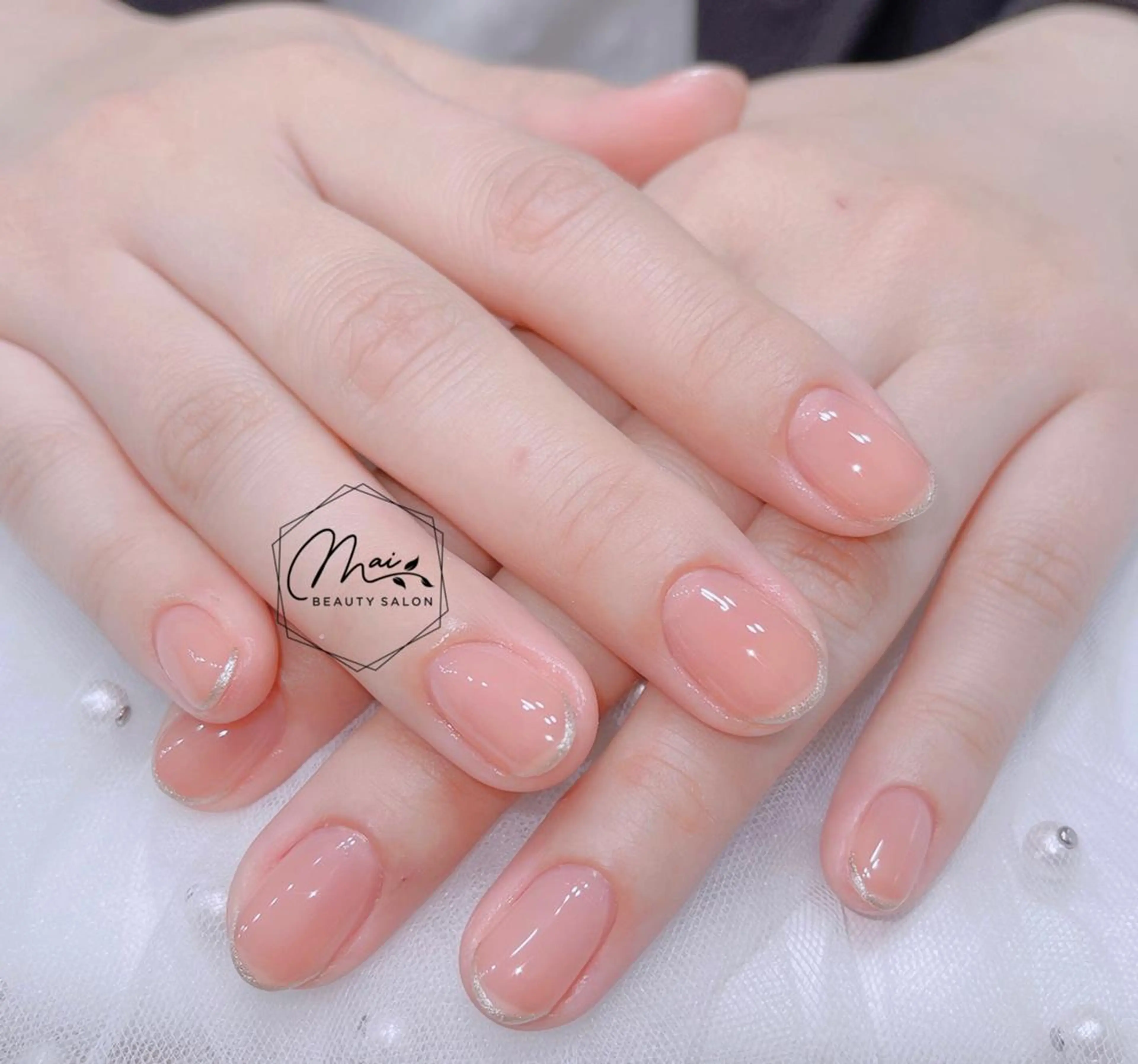 ネイル オーロラネイル 長さ出し フラッシュネイル フレンチネイル ジェルネイル MaiBeauty To  Toのネイルデザイン