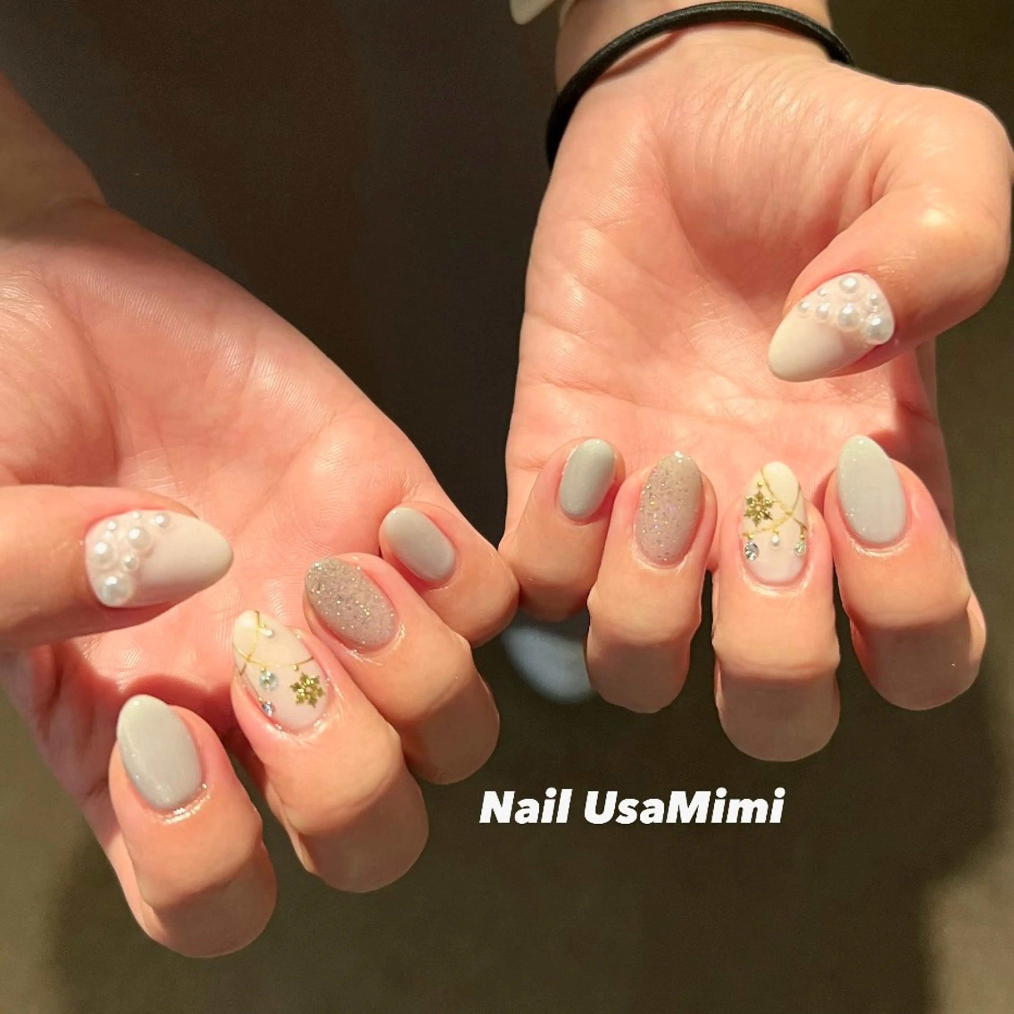 ネイル ジェルネイル マグネットネイル 持ち込み ワンカラーネイル パラジェル 本町ネイルNail UsaMimiのネイルデザイン