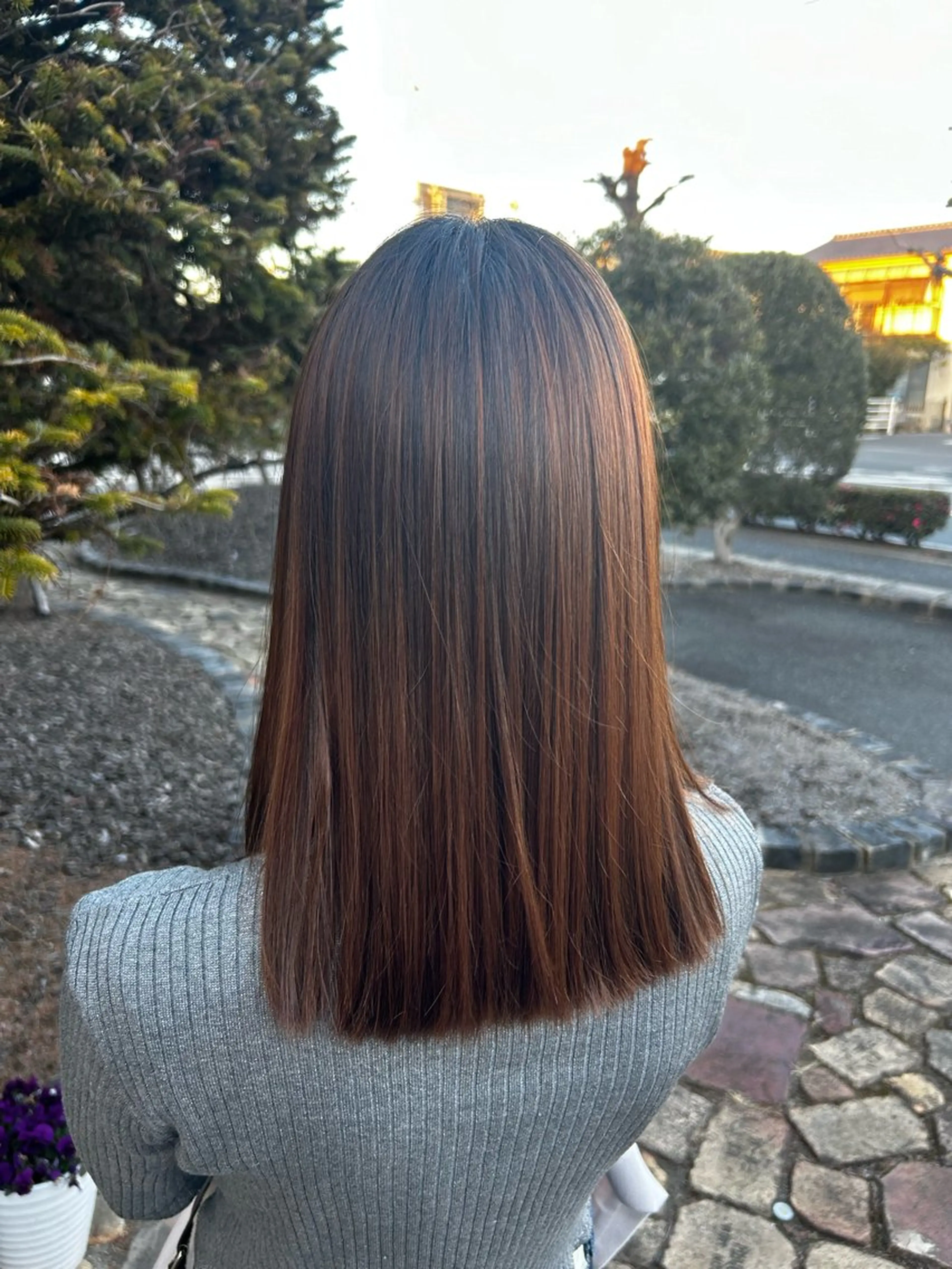 ロング 縮毛矯正 縮毛矯正 ヘアルームflat・ Rena🌼ྀིのヘアスタイル