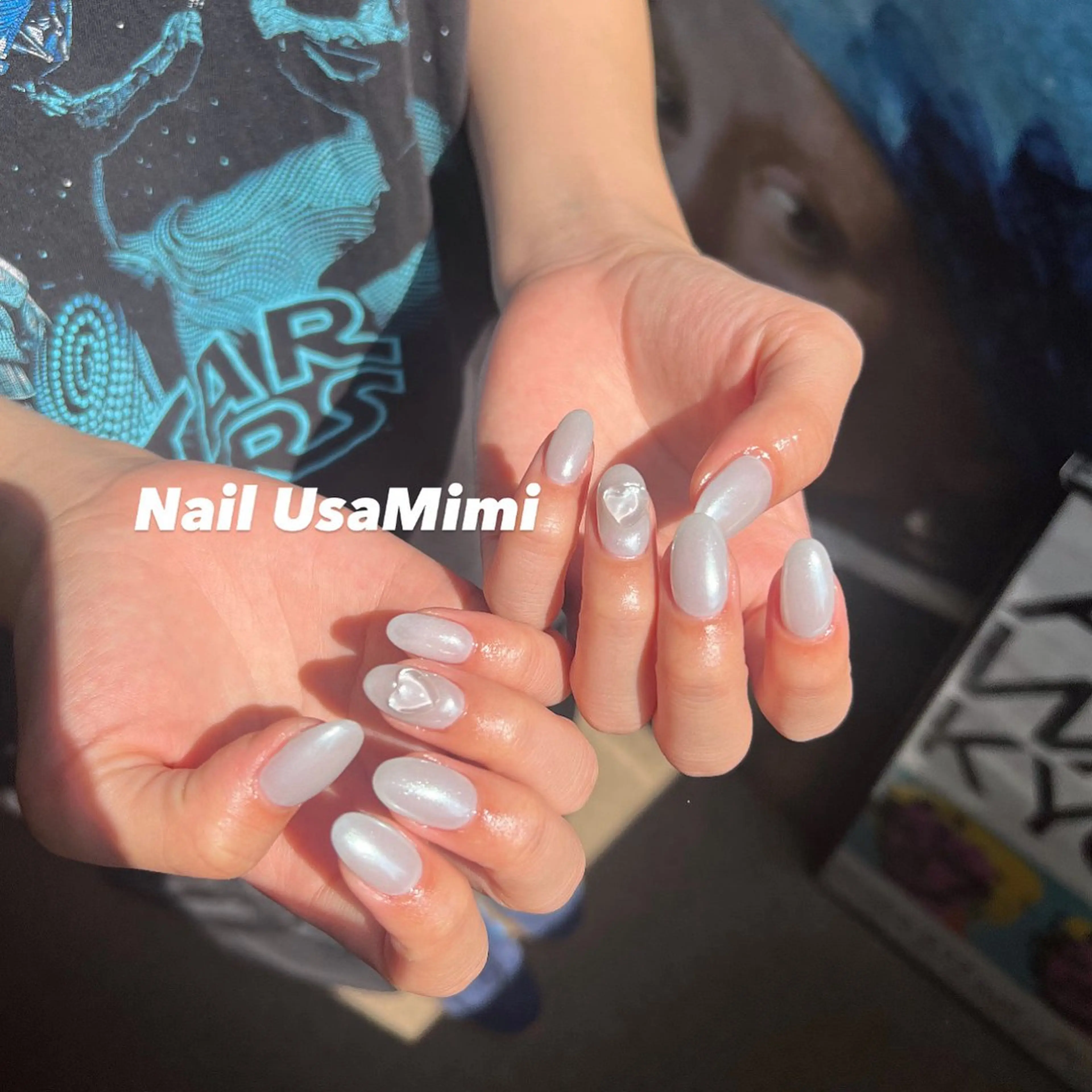 ネイル オーロラネイル ジェルネイル 韓国ネイル マグネットネイル 持ち込み 本町NailUsa Mimi RIKOのネイルデザイン